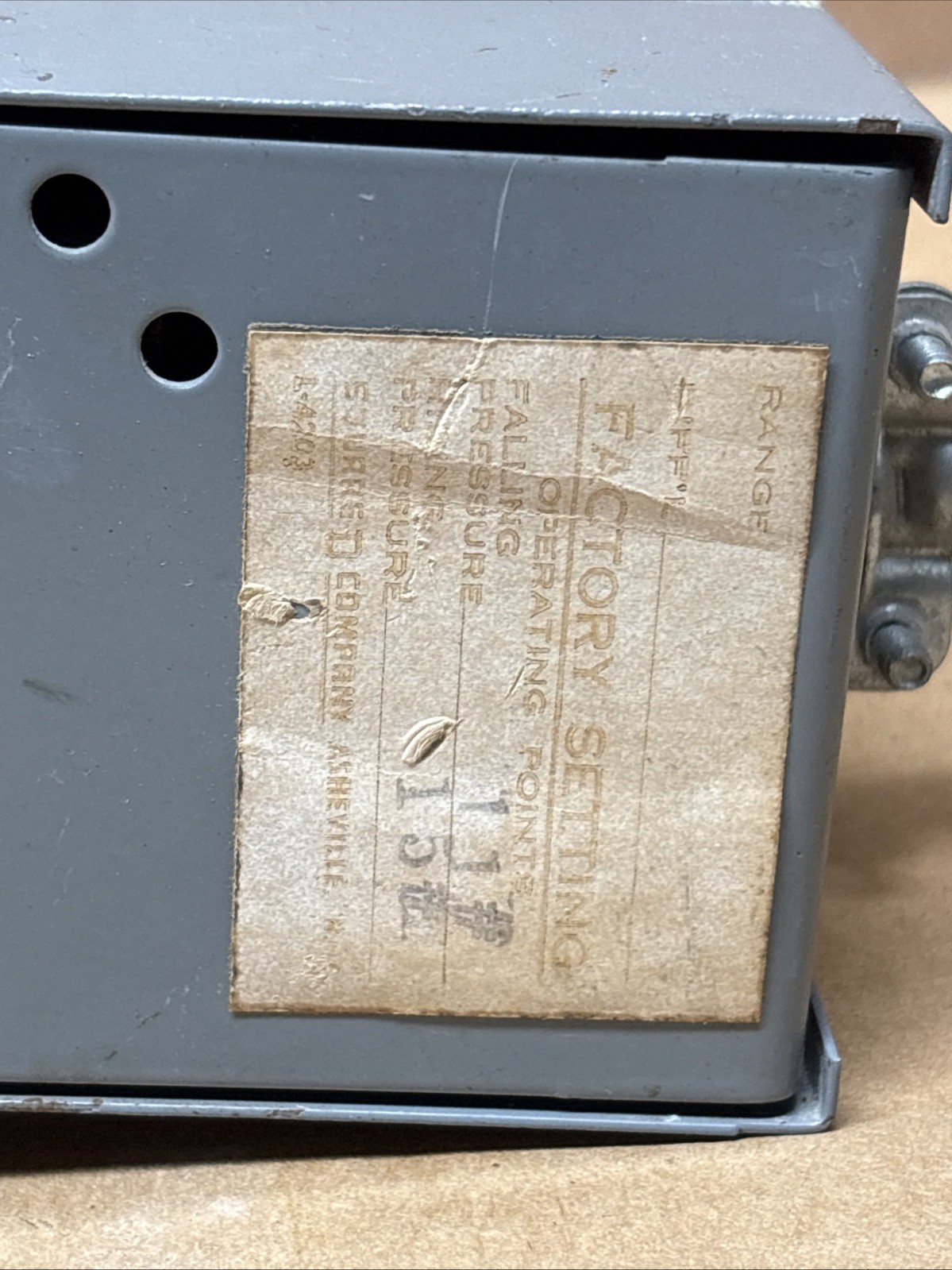 Square D 9012-BMO-1 SER A Pressure Switch, 3 - 20 psi