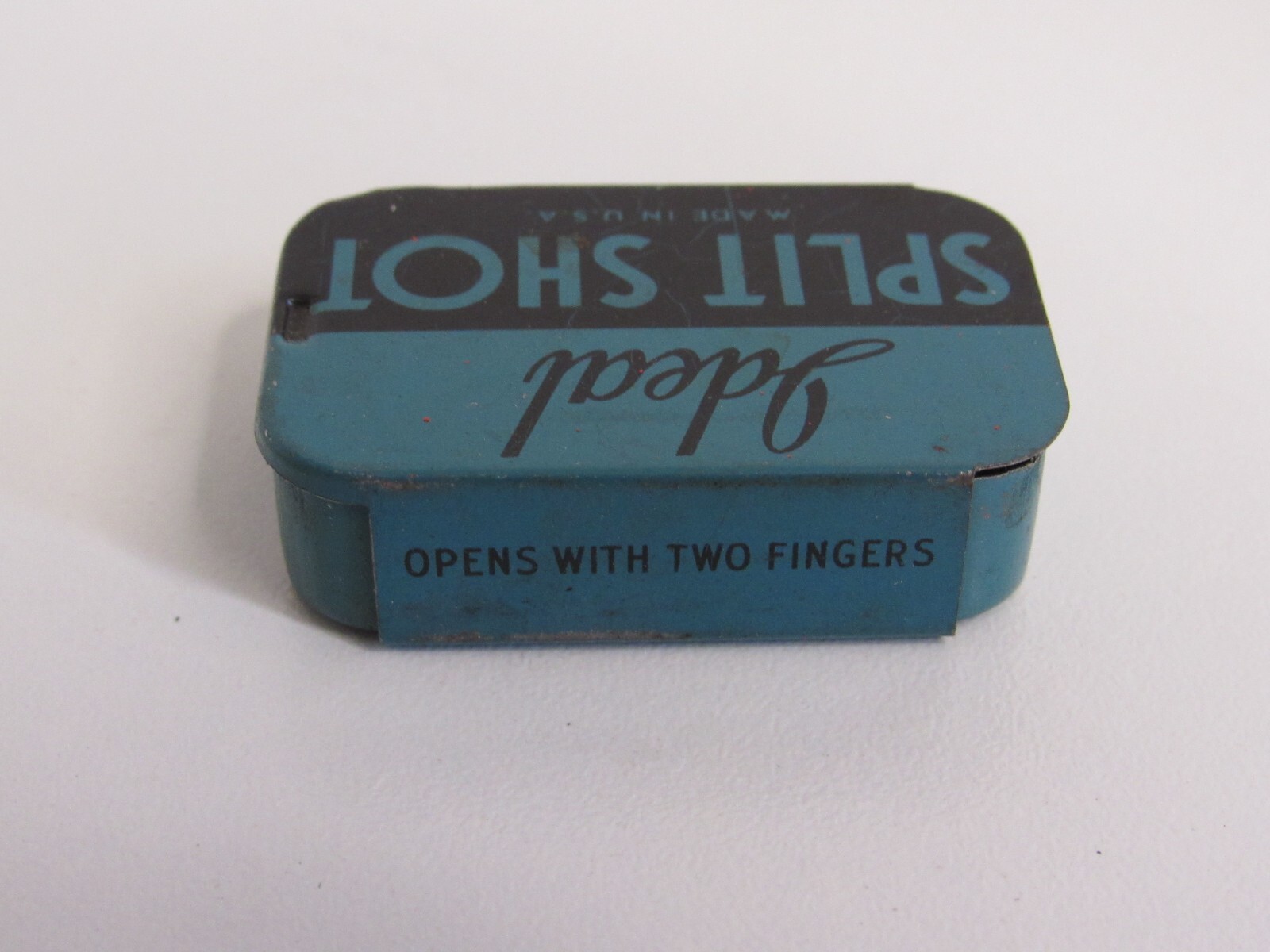 Vintage Ideal Split Shot 12 No 4 Split Shot Collectible Tin Empty -A7