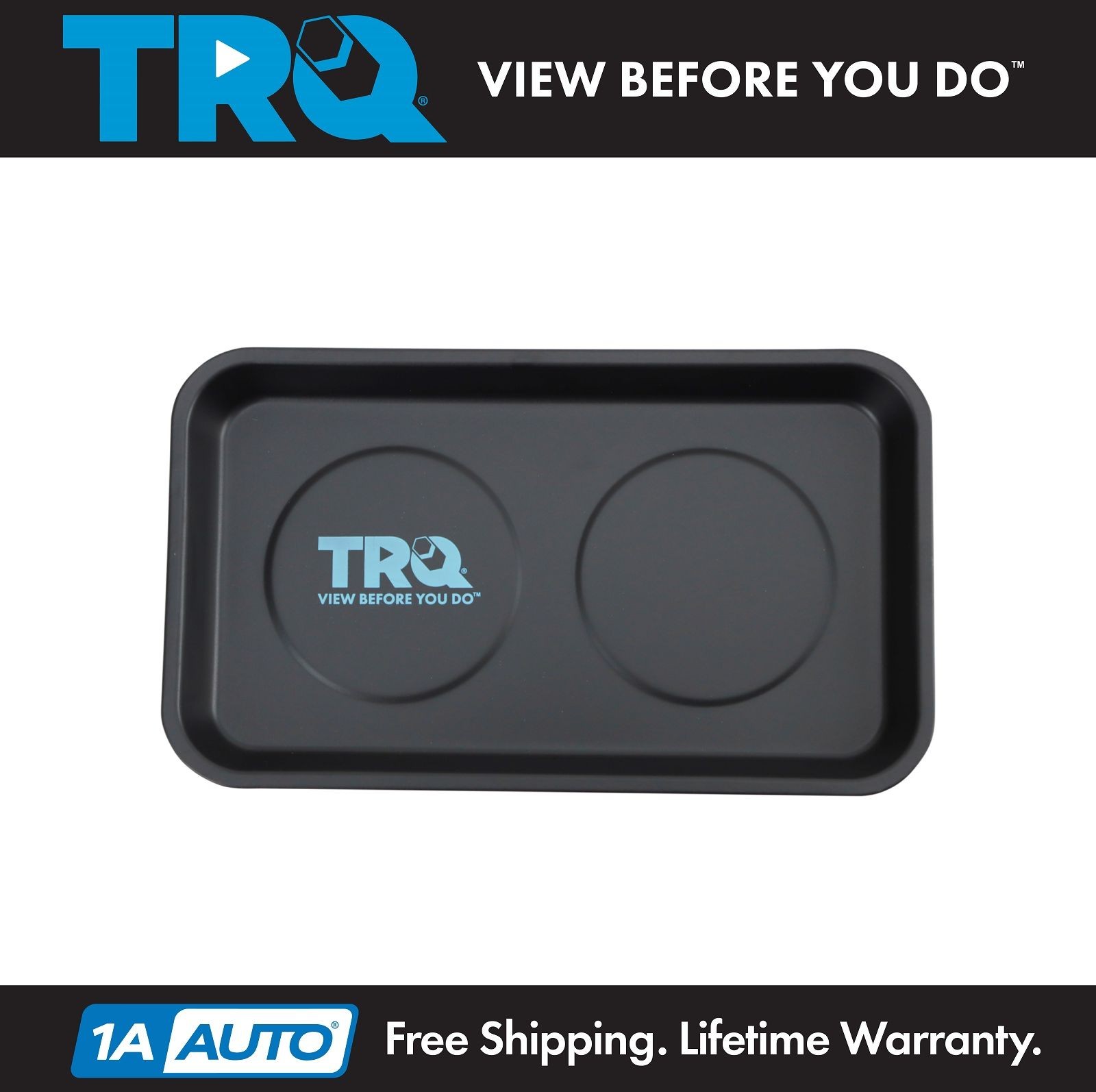 TRQ Rectangular 9x5 Inch Dual Magnetic Parts and Tool Tray Nuts Bolts Storage
