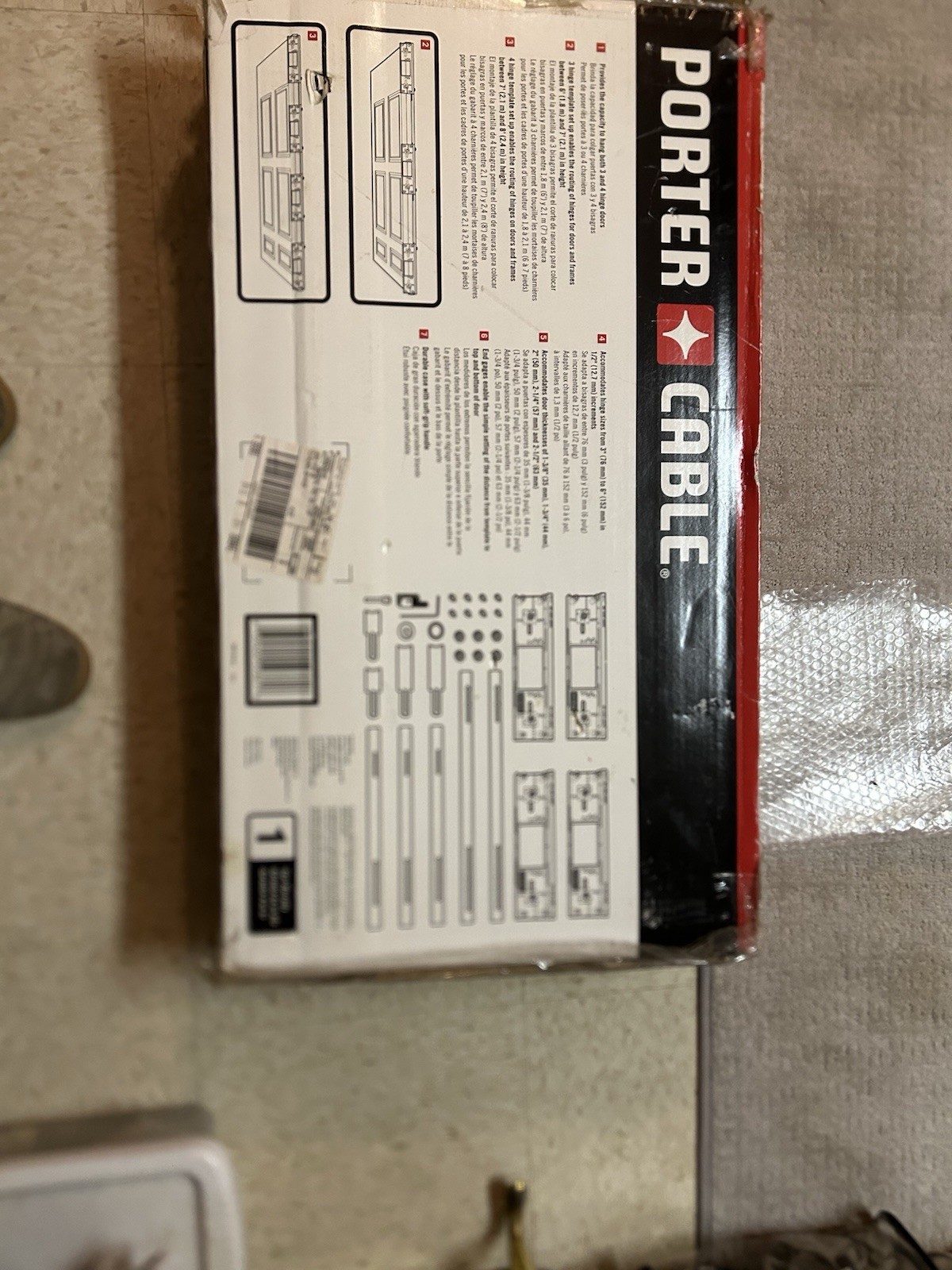 Porter Cable Hinge Butt Template Kit / Set 59381 with Case