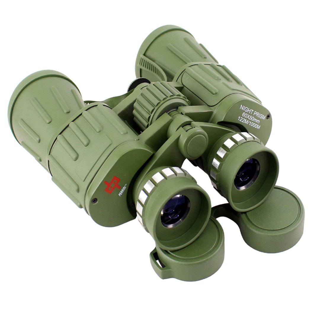 Perrini 60x50 Green Army Binoculars with Day & Night Prism + Case