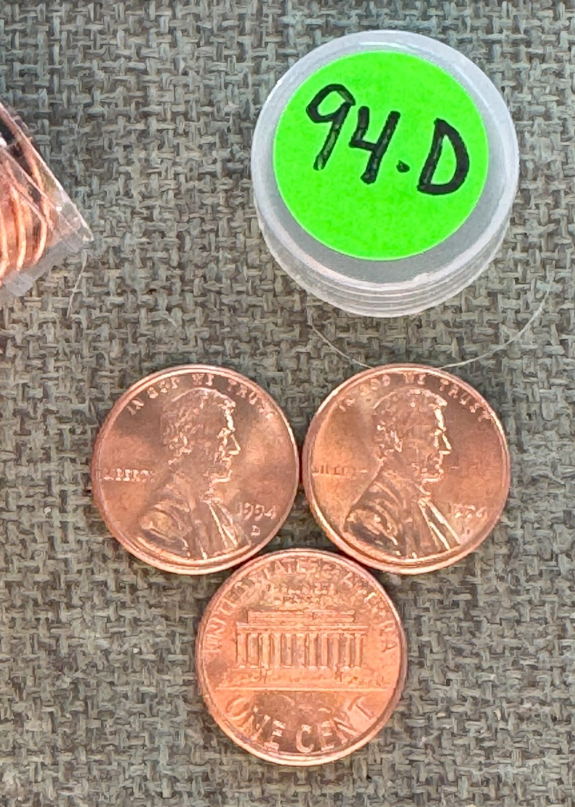 1994-D Lincoln Memorial Cents Roll * GEM/BU * ALL EQUAL * HIGH GRADE MINT STATE