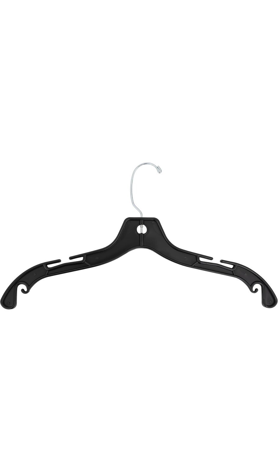 New 50 Pcs Durable Hangers for Dress, Shirt, Blouse, Top Black 17"  Swivel Hook