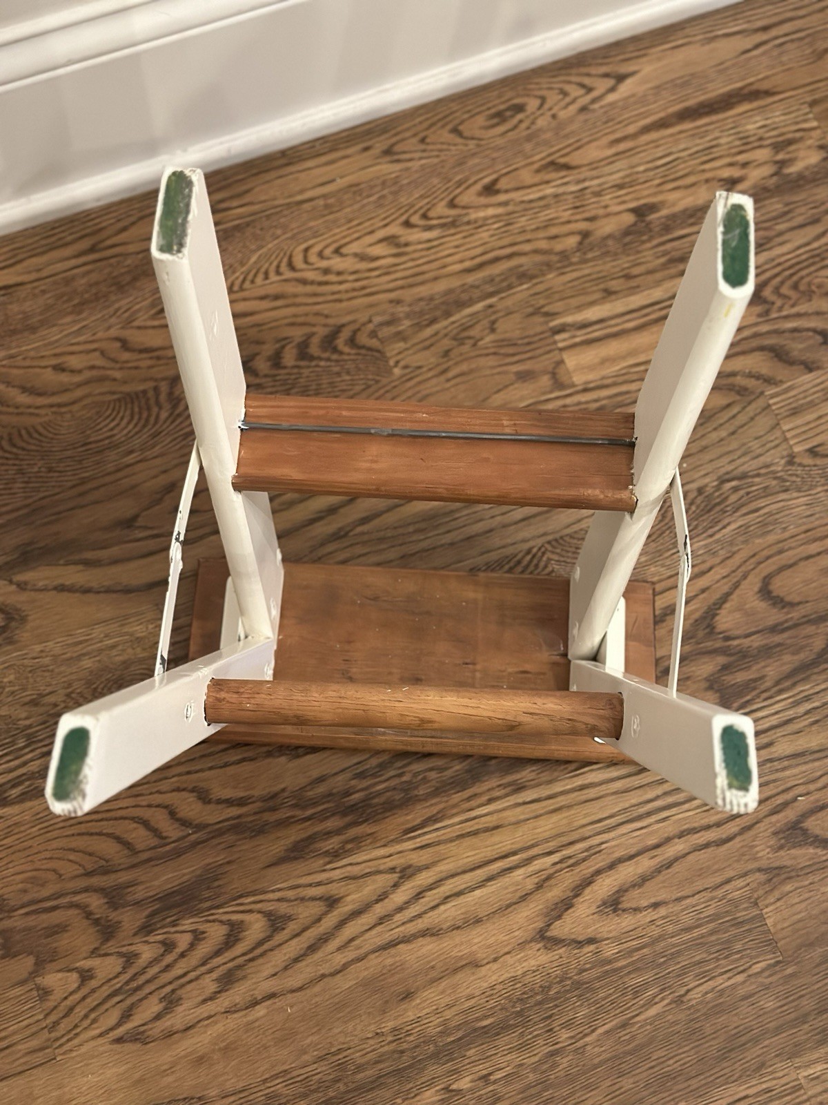 Vintage Solid Wood Folding One Step Stool 14”