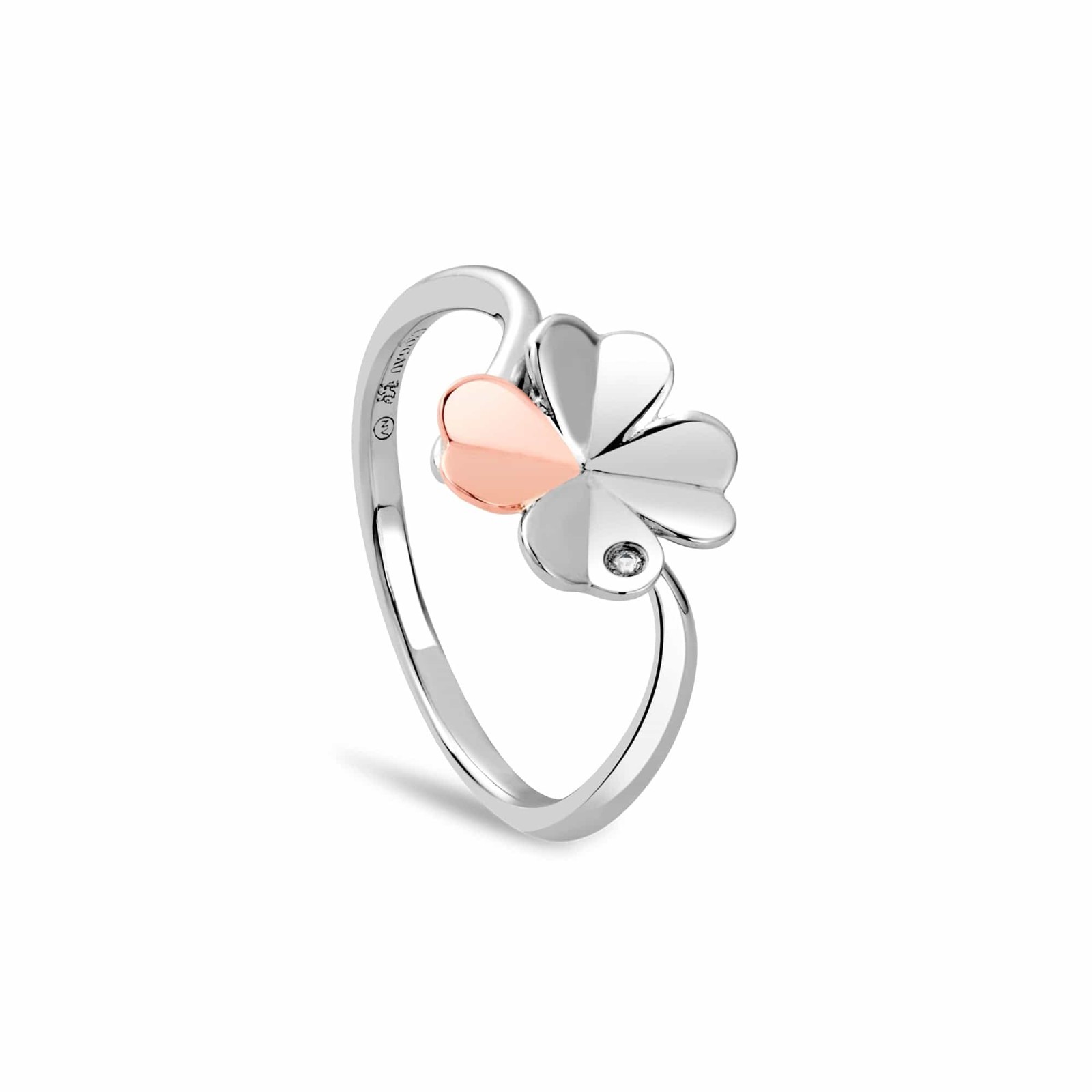 Clogau Welsh Silver & 9ct Rose Gold Pob Lwc Ring Size L New Wales Sterling 925