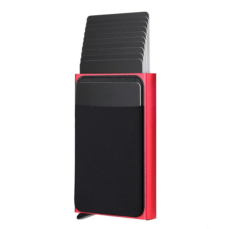 Automatic Flip Card Side Push Card Holder Sleeve Large Capacity 12 Cards Slot Me