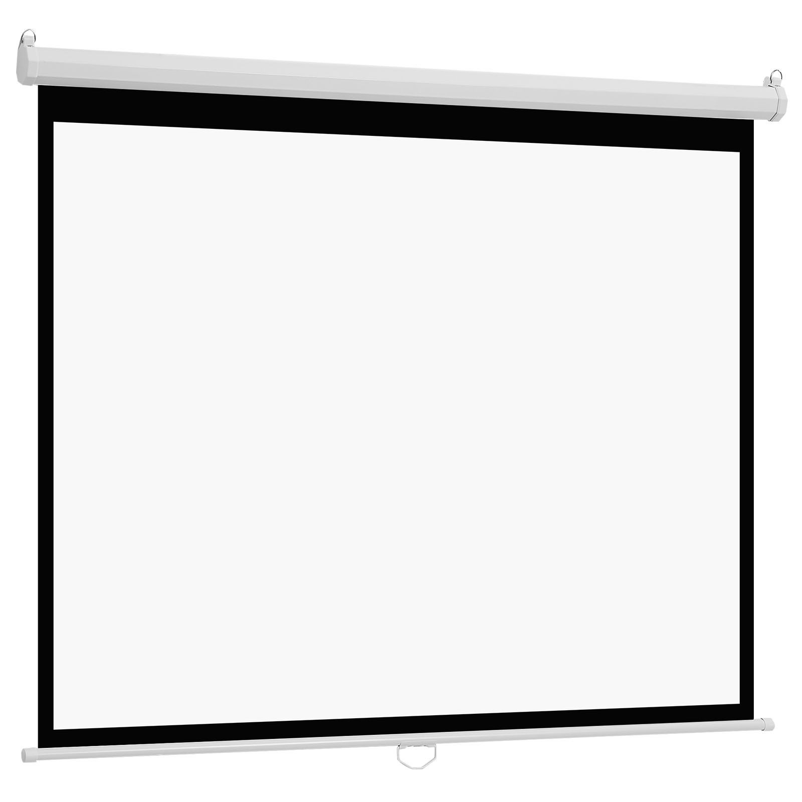 72in Retractable Projector Screen 4:3 HD Pull-Down Wall Mount
