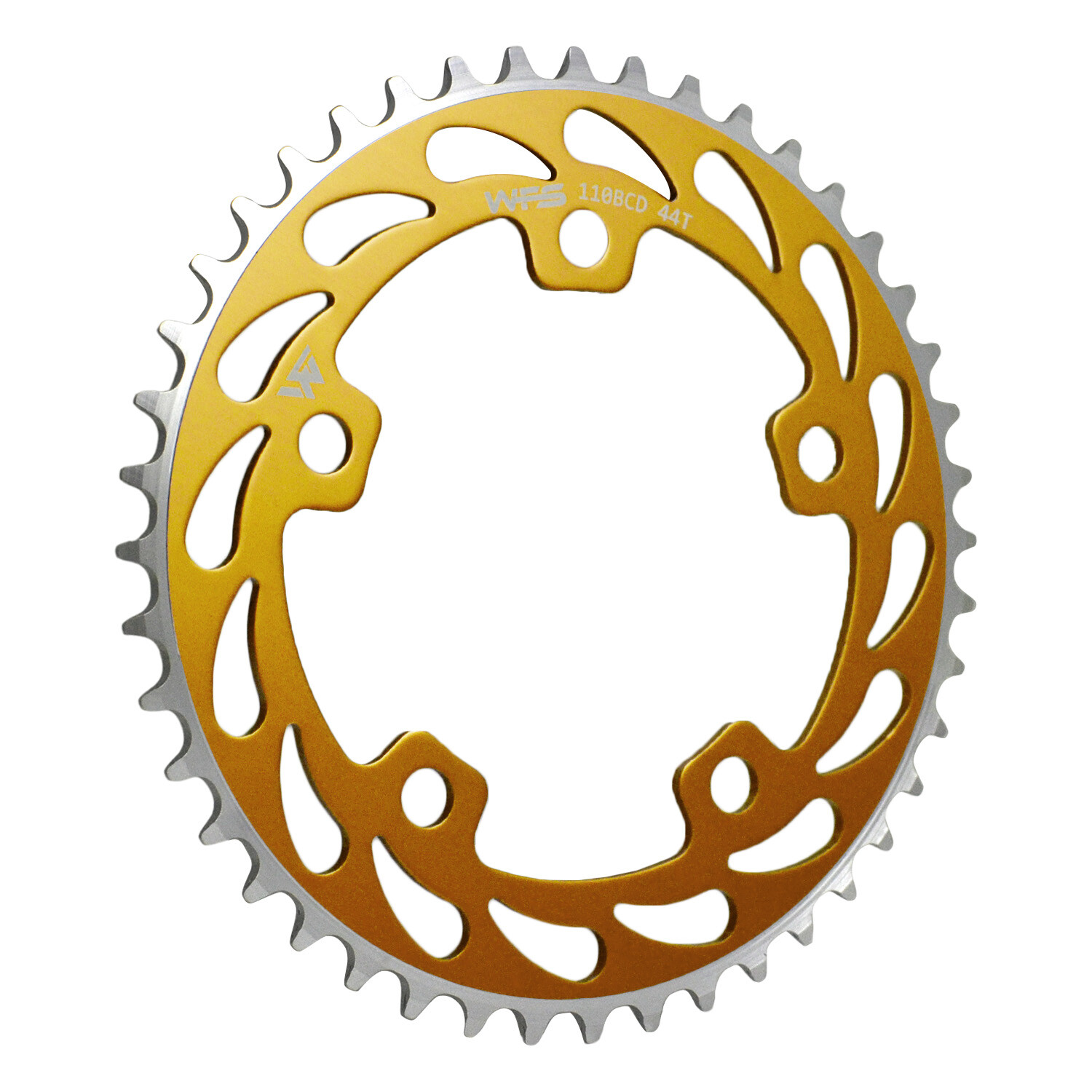 WFS Helix Chainring 44T 1/8" 110mm Old School BMX Single Speed Fixie , Gold
