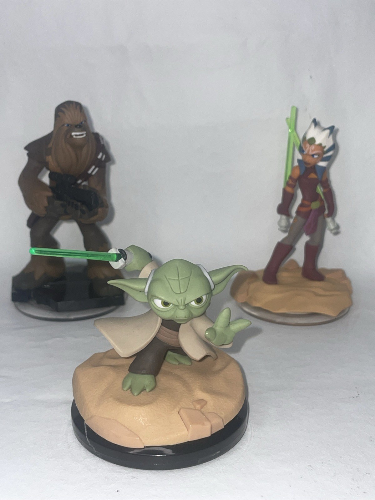 Disney Infinity 3.0 Star Wars Yoda, Ahsoka Tano, and Chewbacca Lot Of 3