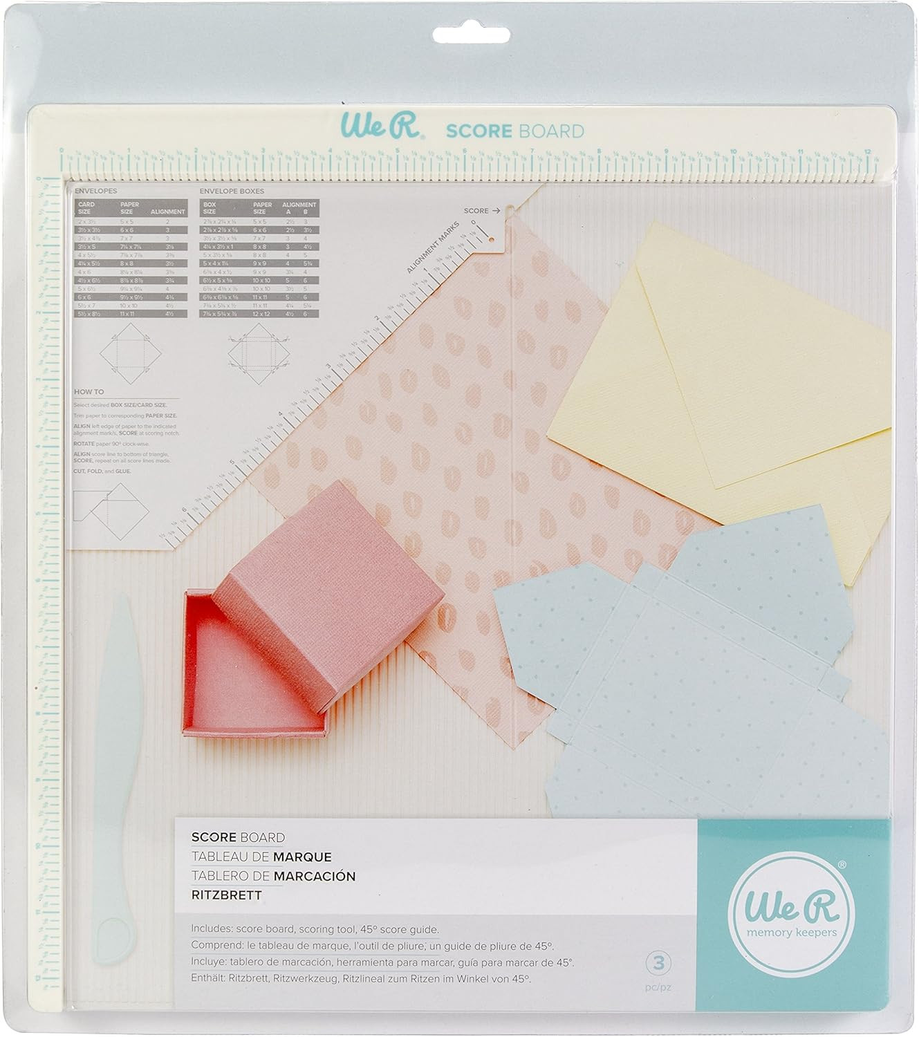 , Trim and Score Board, Includes 12X12 Inch Board and One Scoring Tool, Cuts Lar