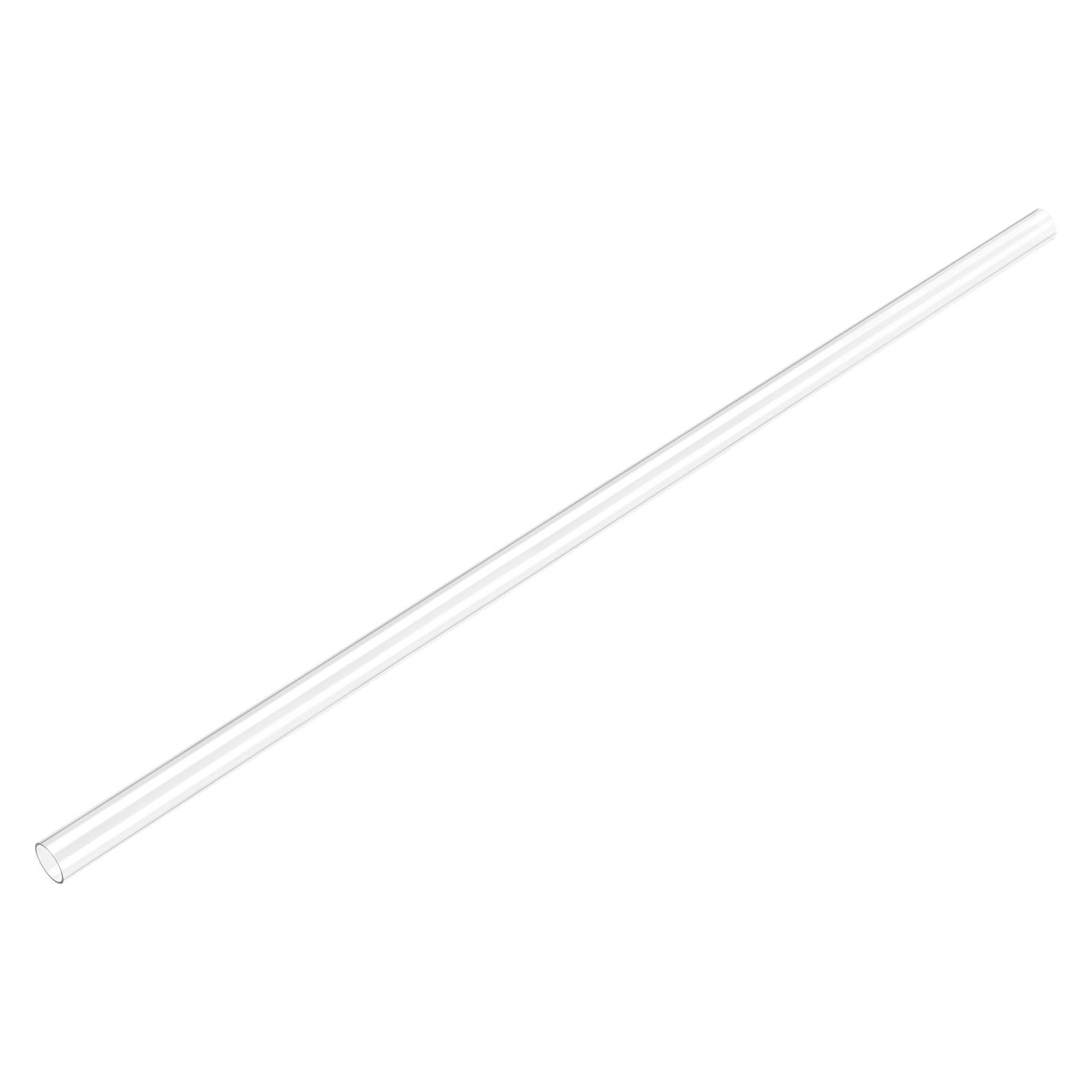 PC Rigid Round Clear Tubing 10mm ID x 12mm OD x 500mm Length Plastic Tube