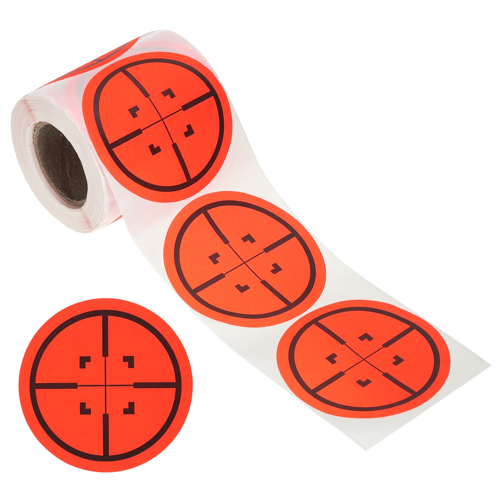 1 Roll Circle Splatter Target Stickers 3", Orange/Black Style 3