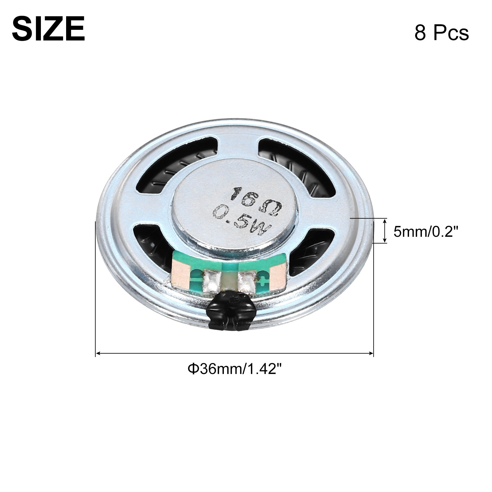8 pcs 0.5W 16Ω speakers for microphone