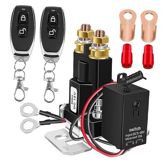 Battery Disconnect Switch 12V Remote Battery Kill Switch Anti 500A Upgrade