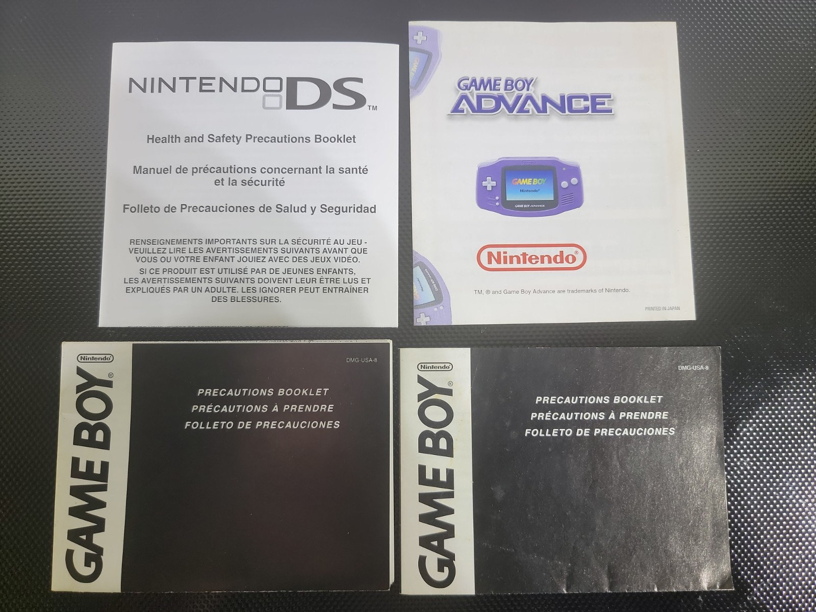 Nintendo GameBoy Advance, DS , Health Safety Booklet Manual