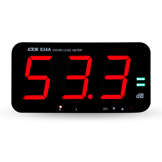VICTOR 834A Wall-mounted Large Screen Noise Meter Decibel Meter Tester ✦KD