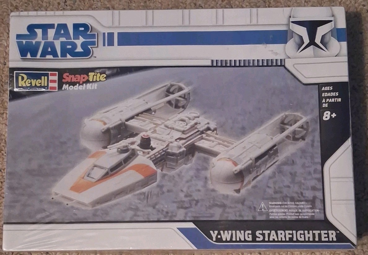 NEW NOS! Factory Sealed Revell #85-1863 Star Wars Y-Wing Starfighter SnapTite