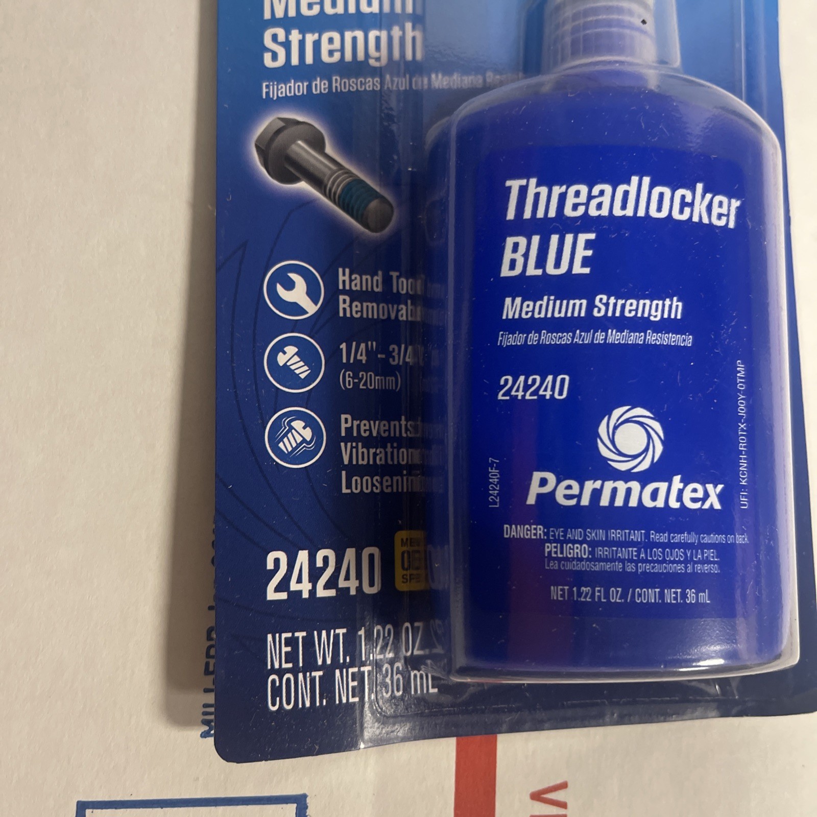 Permatex Threadlocker BLUE Medium Strength  1.22 oz 36mL FREE SHIPPING!!