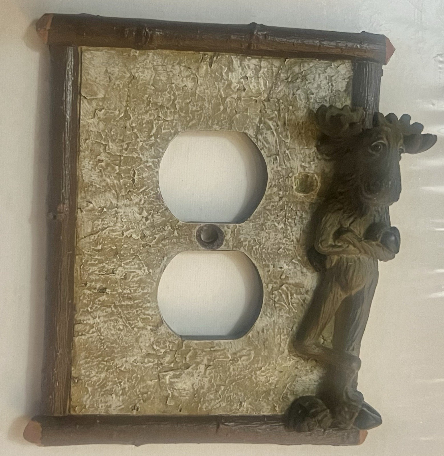 Rustic Moose Single Electric Outlet Cover from Mountain Mooses