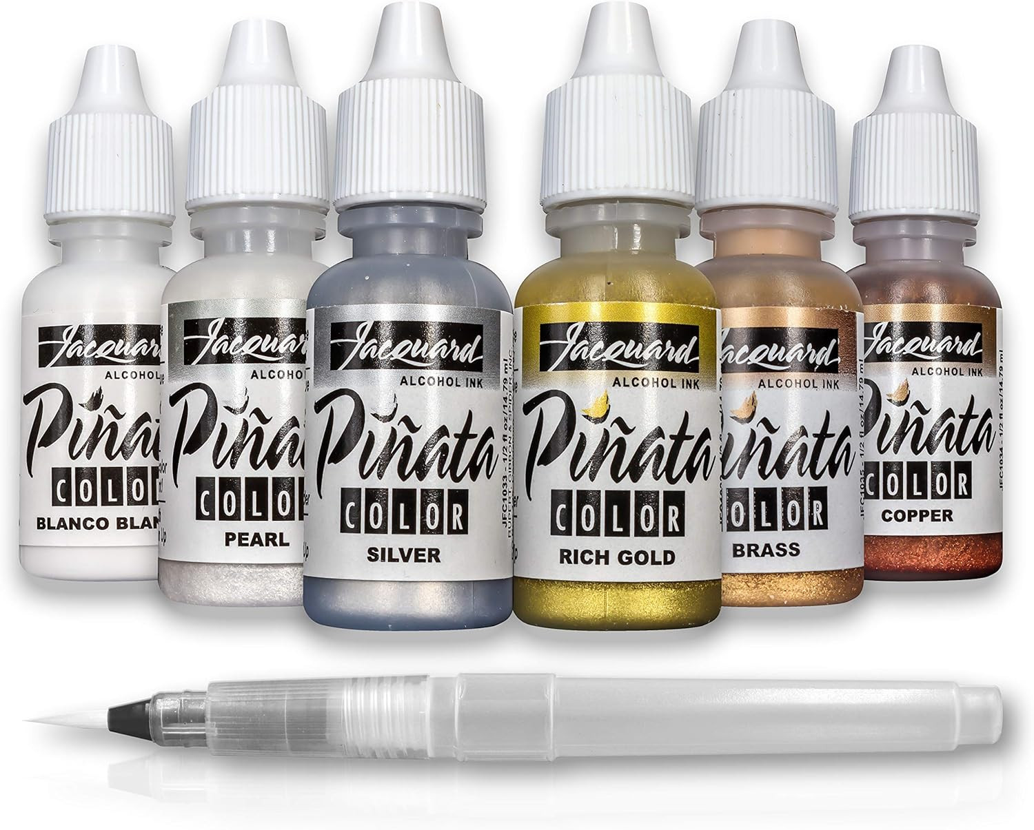 Jacquard Pinata Alcohol Ink - Metallic Alcohol Ink Colors Bundle - Made in USA -