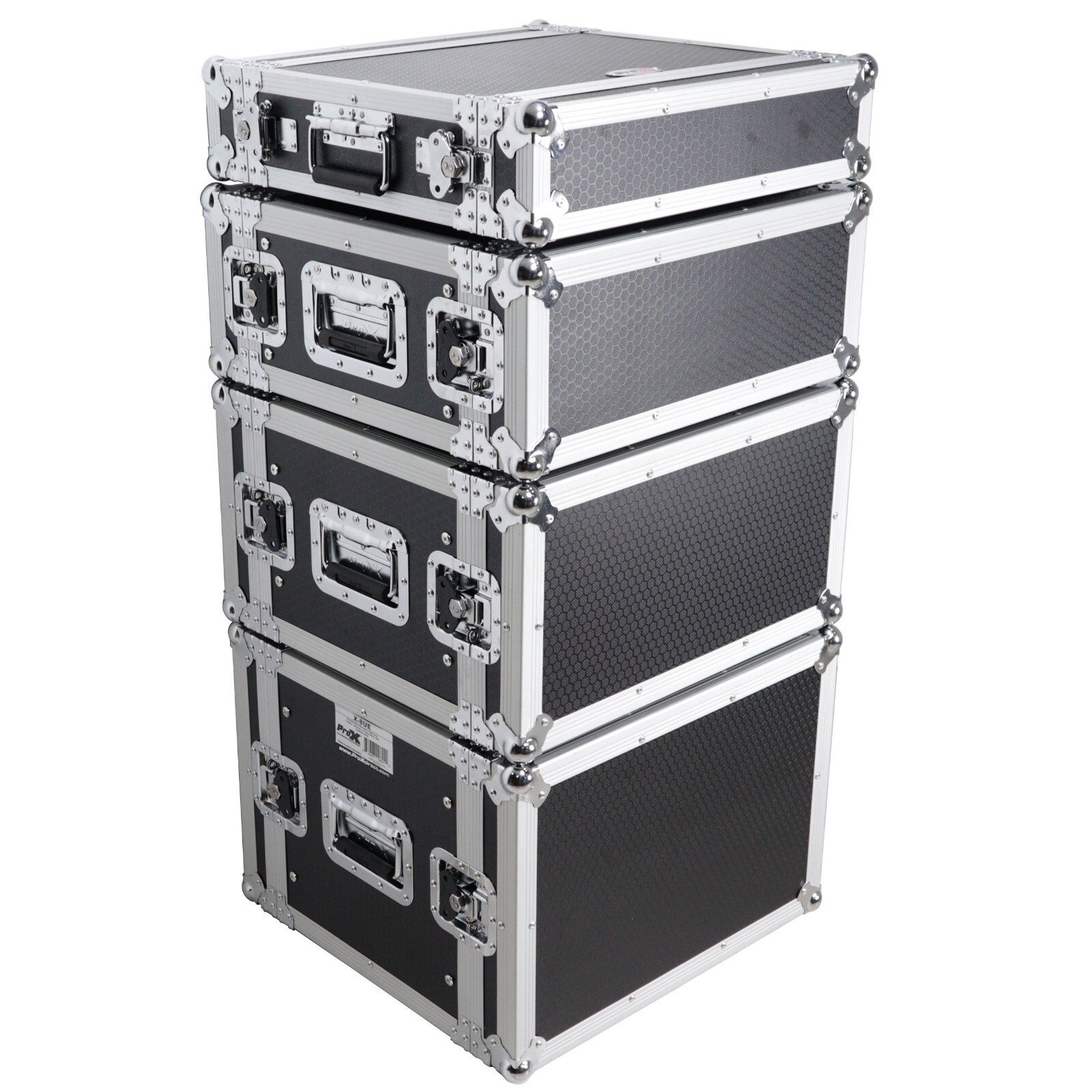 ProX X-4UE 4 Space ATA Rack Road Case 14" deep DJ Effects Case by Prox