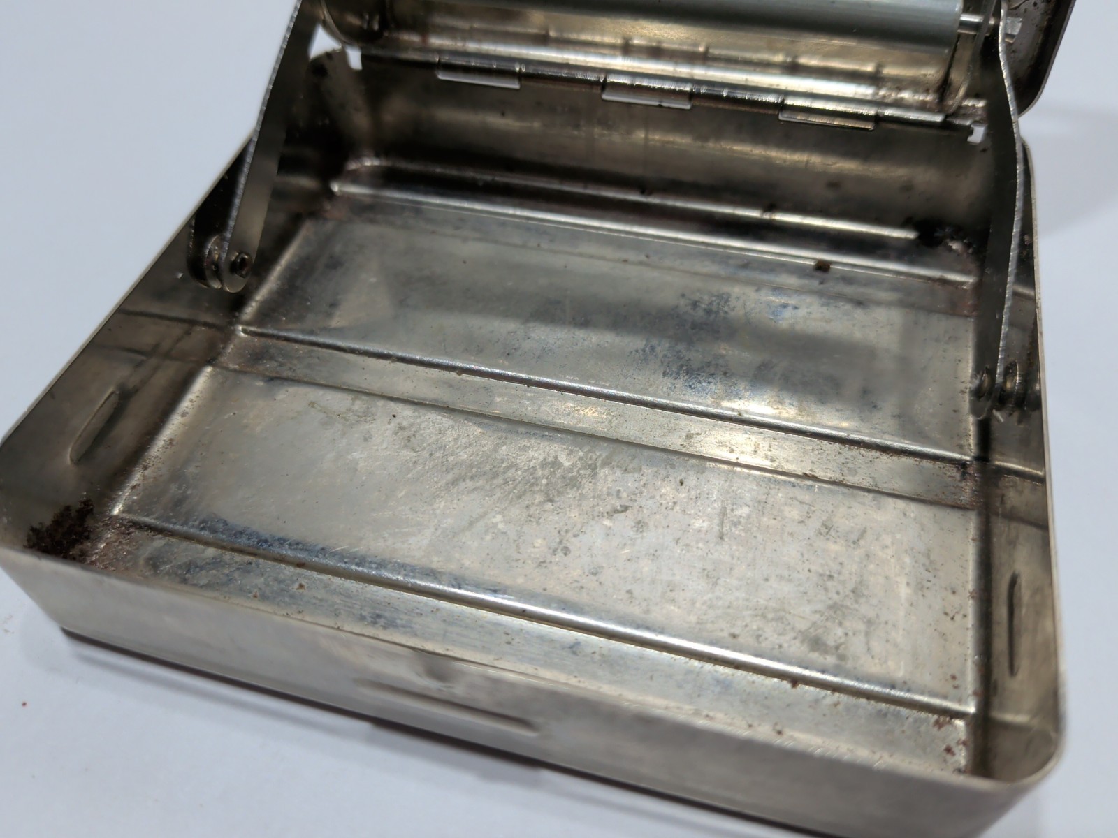 ✨USED✨Automatic Cigarette Rolling Machine Metal Box Cigarette Case SKULL etching