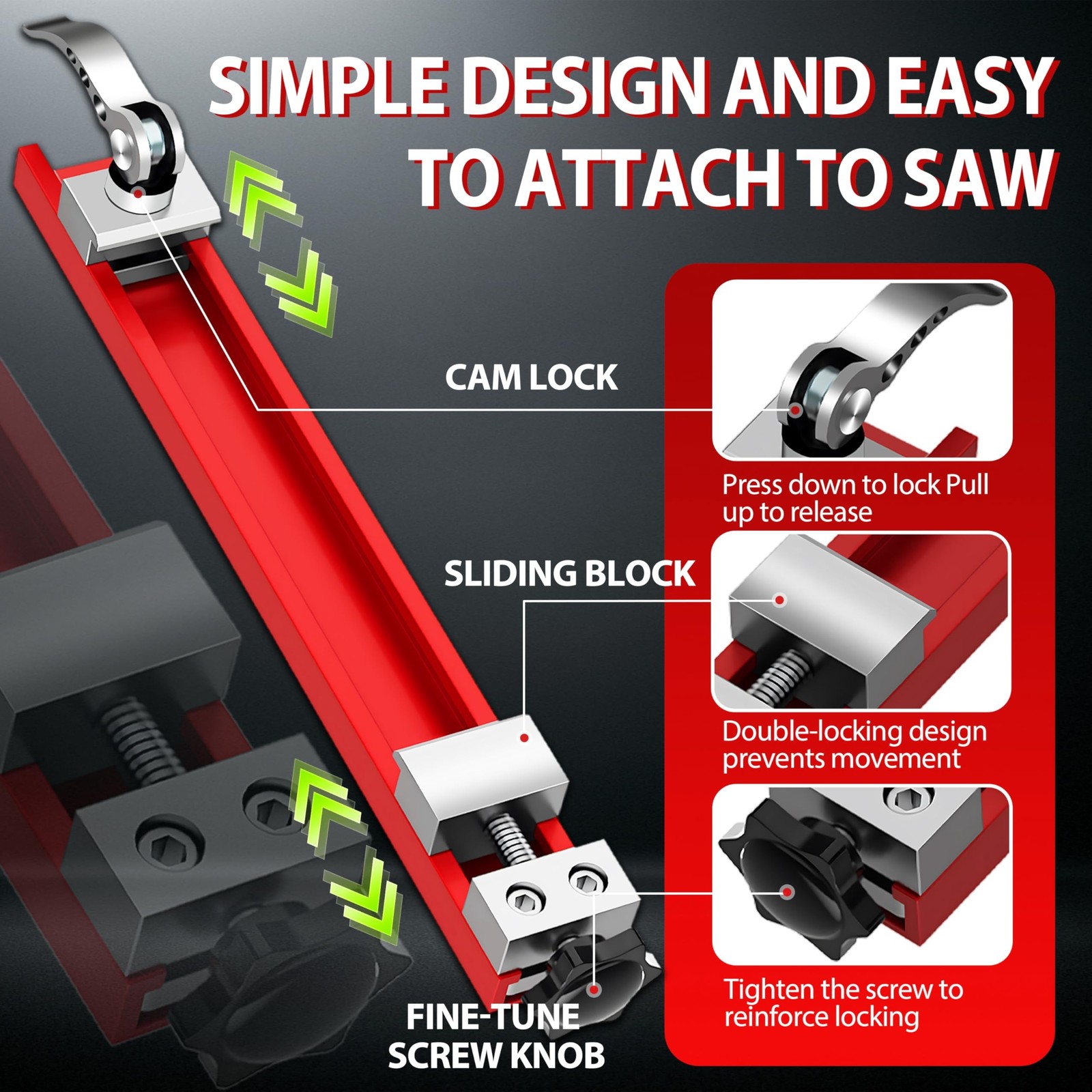 Adjustable Cutting Machine Base Guide，Aluminum Circular Saw Guide Rail