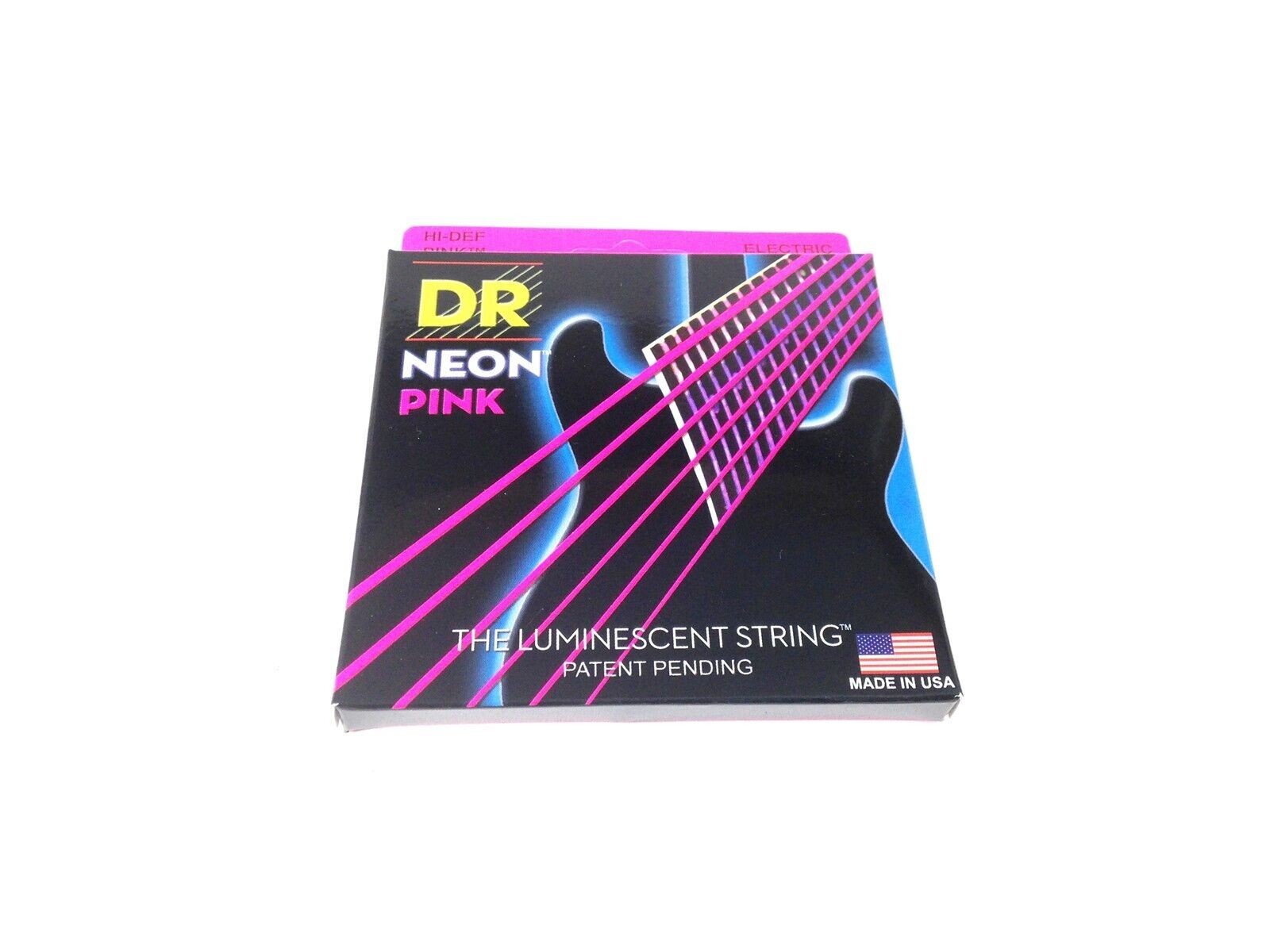 DR Strings Guitar Strings Electric Neon Pink 10-46 Medium