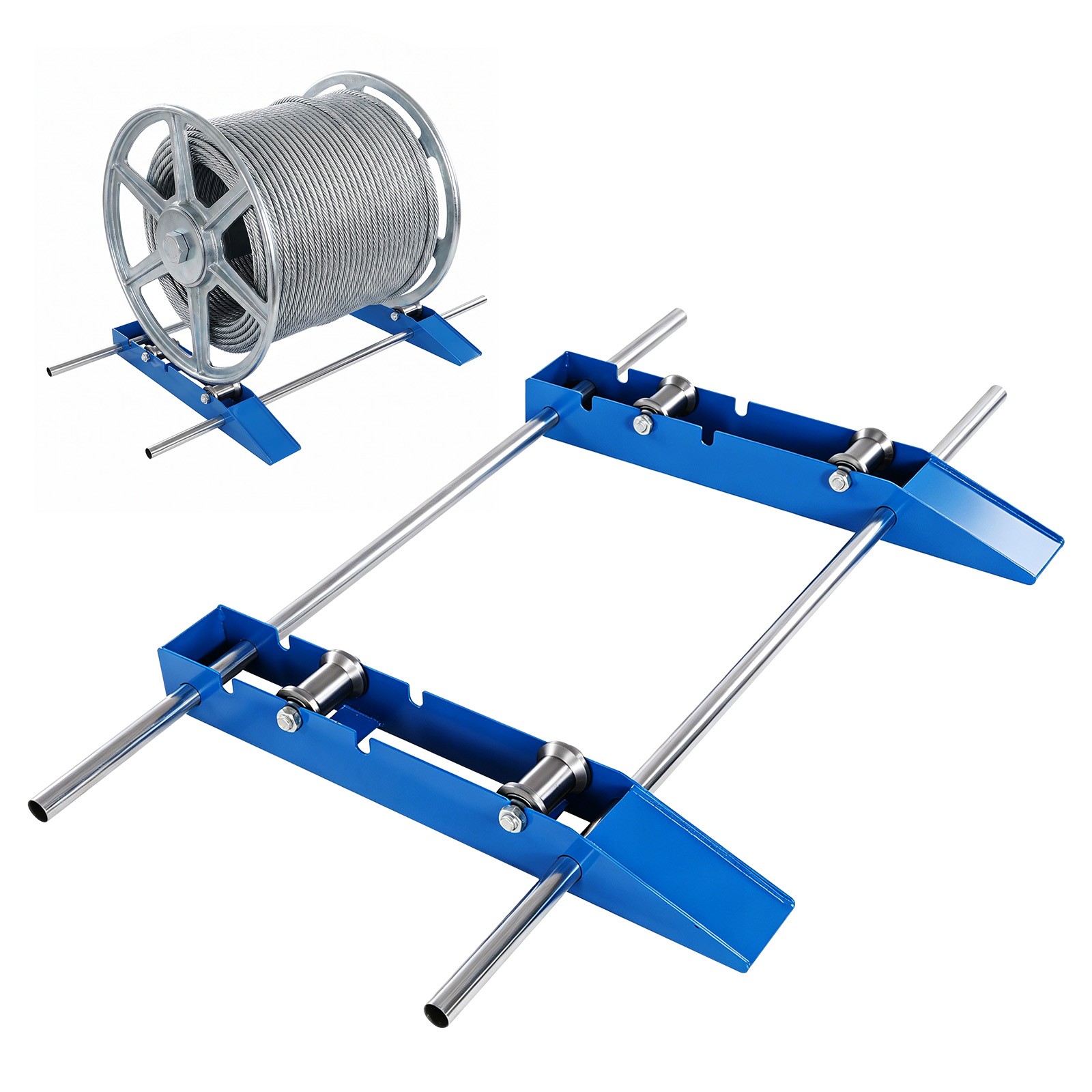 Cable Drum Roller Stand Heavy Duty Cable Caddy Load 3 Tons Capacity Fits 11.81-5