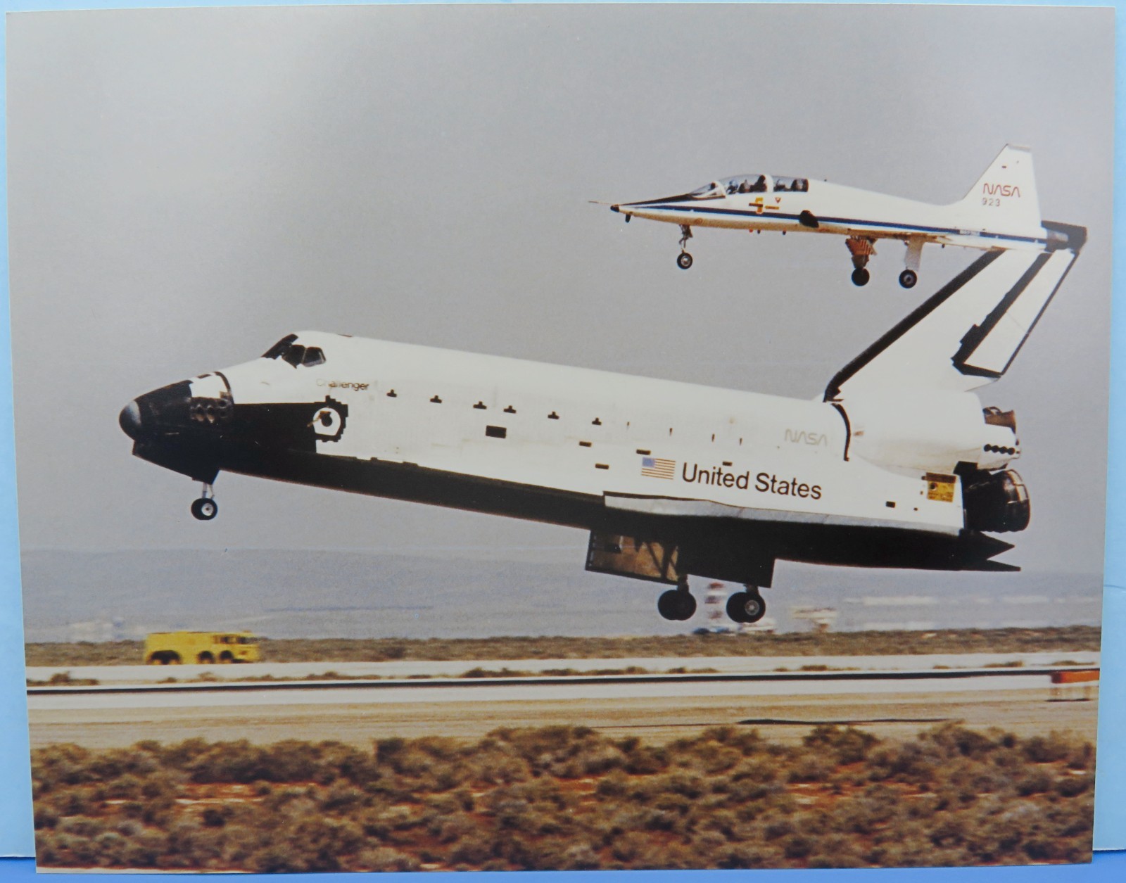 NASA Employee Estate PHOTO vtg Shuttle Challenger Landing T-38 23081 KODAK