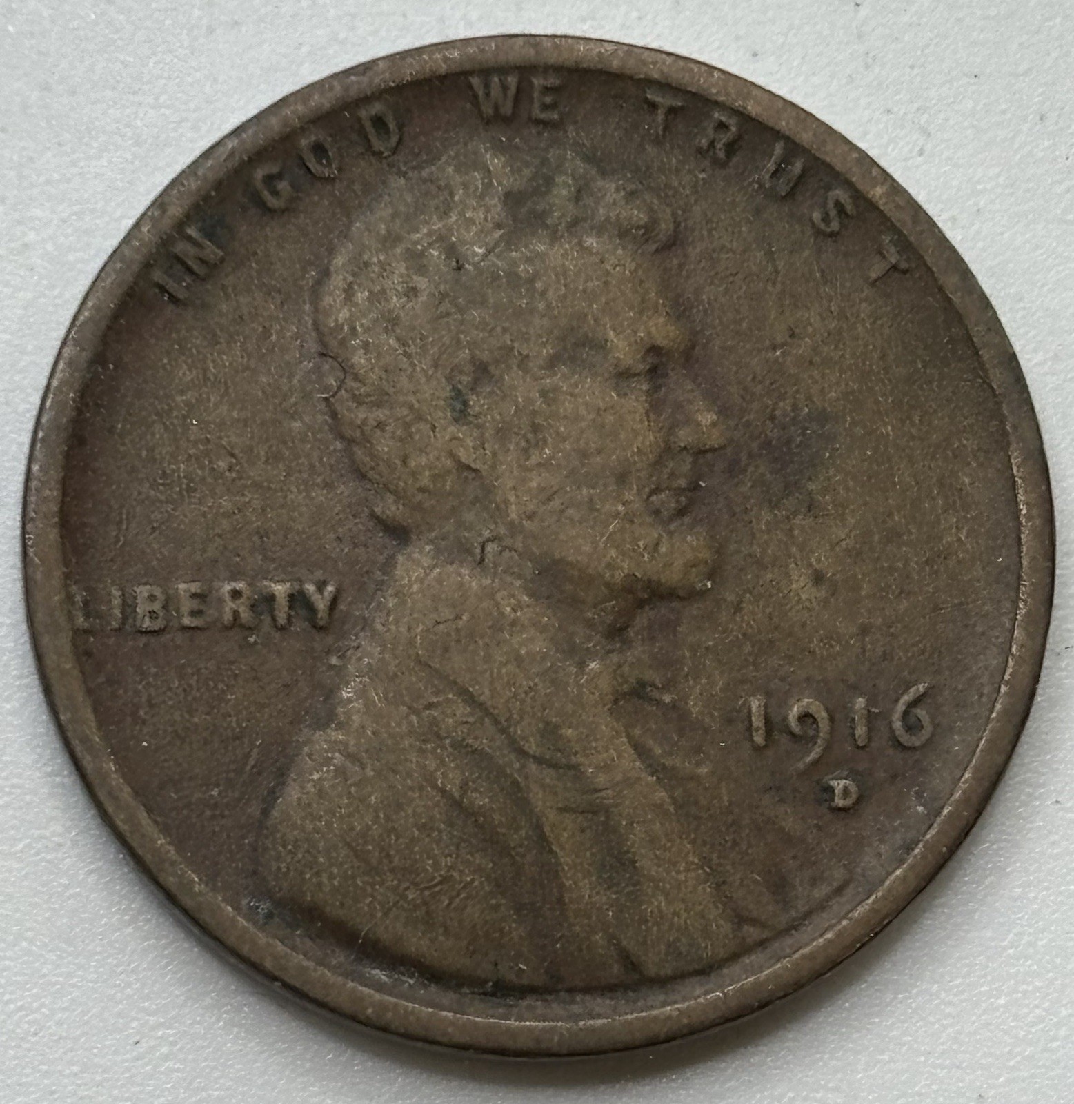1916 D - Lincoln Wheat Penny - G/VG X-652