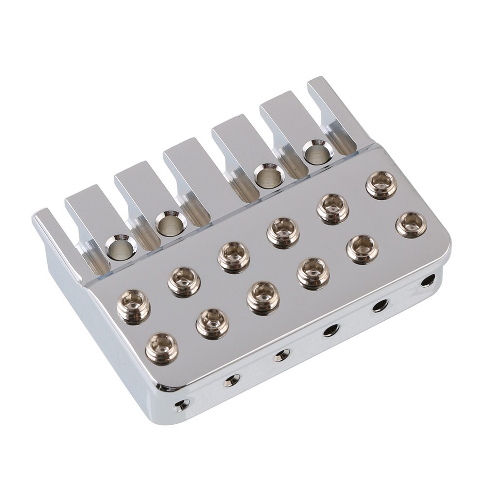 Guitar Brass Locking Nut String Lock for 6 String Headless Guitar Chrome