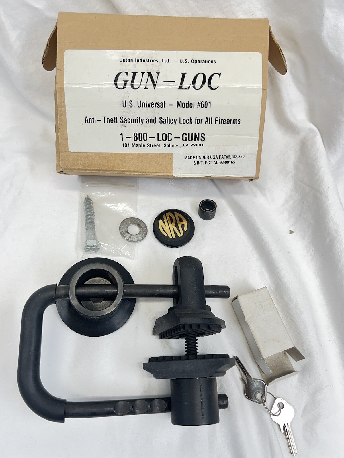 Gun Loc Trigger Lock Model #601 with keys Pistol Rifle Safety Heavy Duty