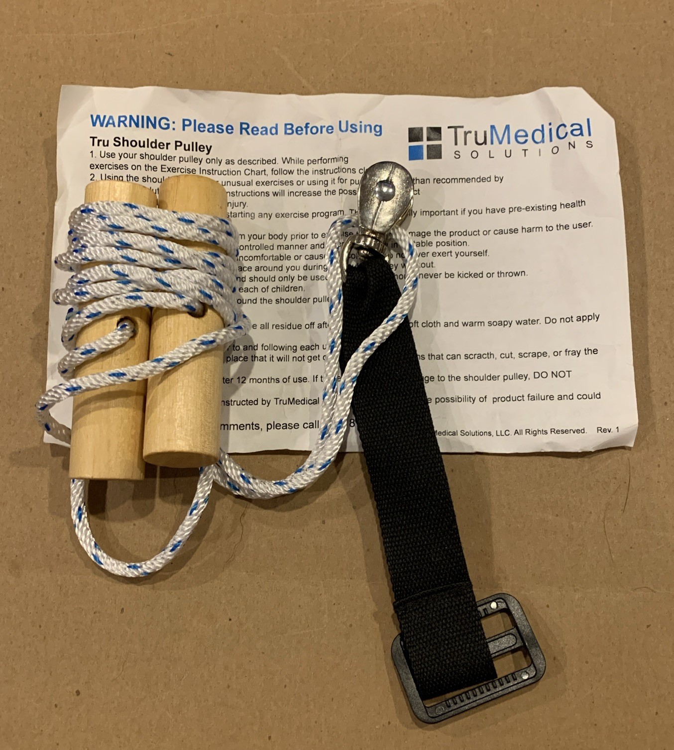 TruMedical Shoulder Pulley w/  Instructions and Exercises