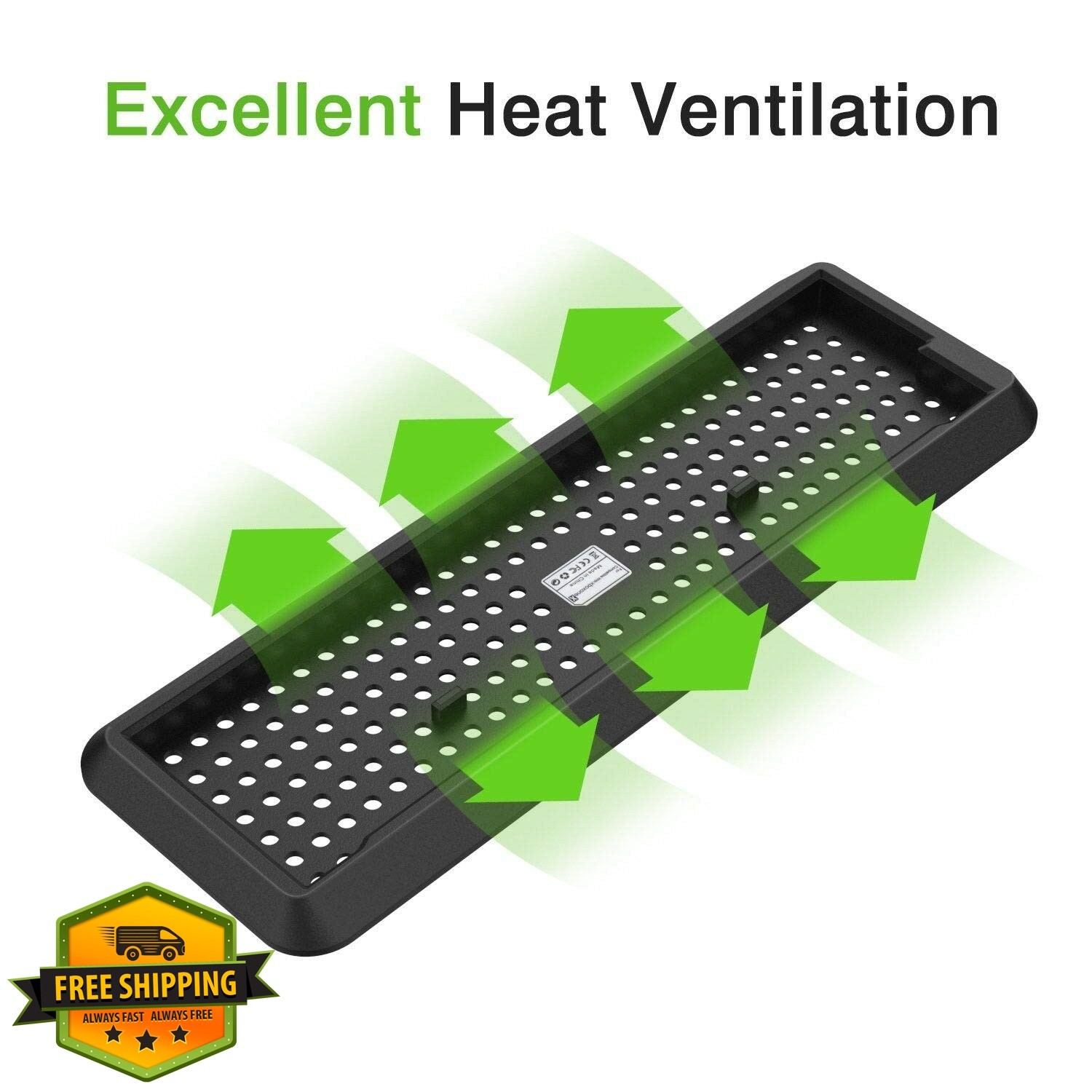 KlsyChry Xbox One X Cooling Vertical Stand Black