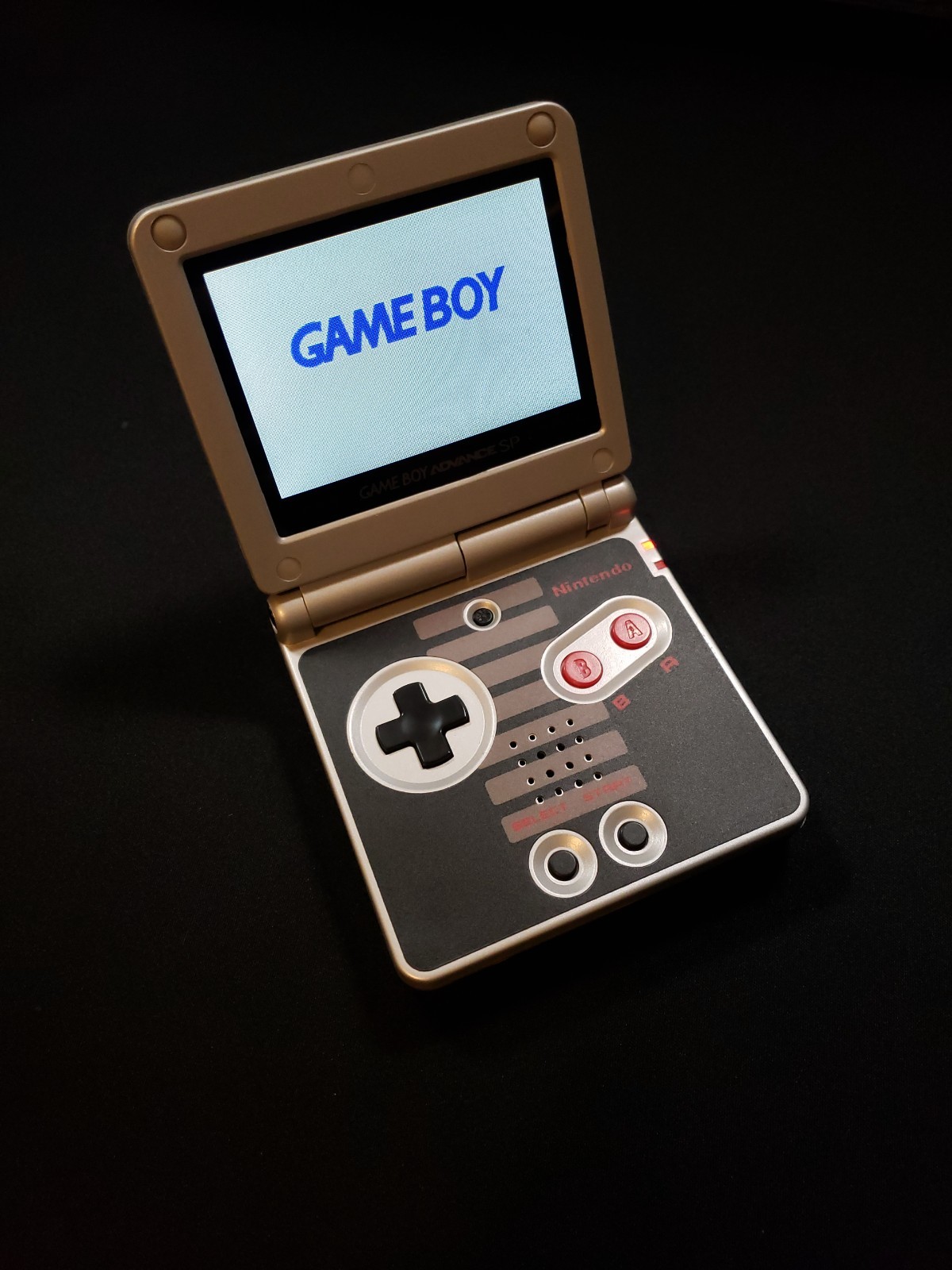 Nintendo Game Boy Advance SP AGS-101 NES Classic Shell IPS Screen. Needs Love.