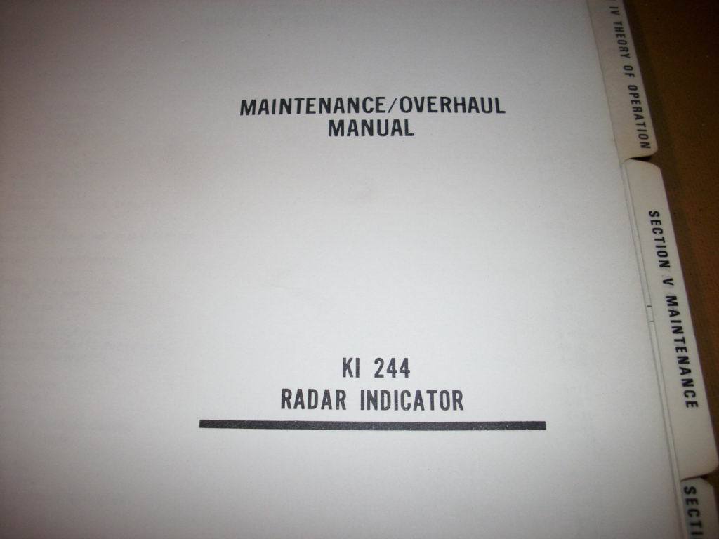 King KI 244 Radar Indicator Service Manual,  part of KWX 56