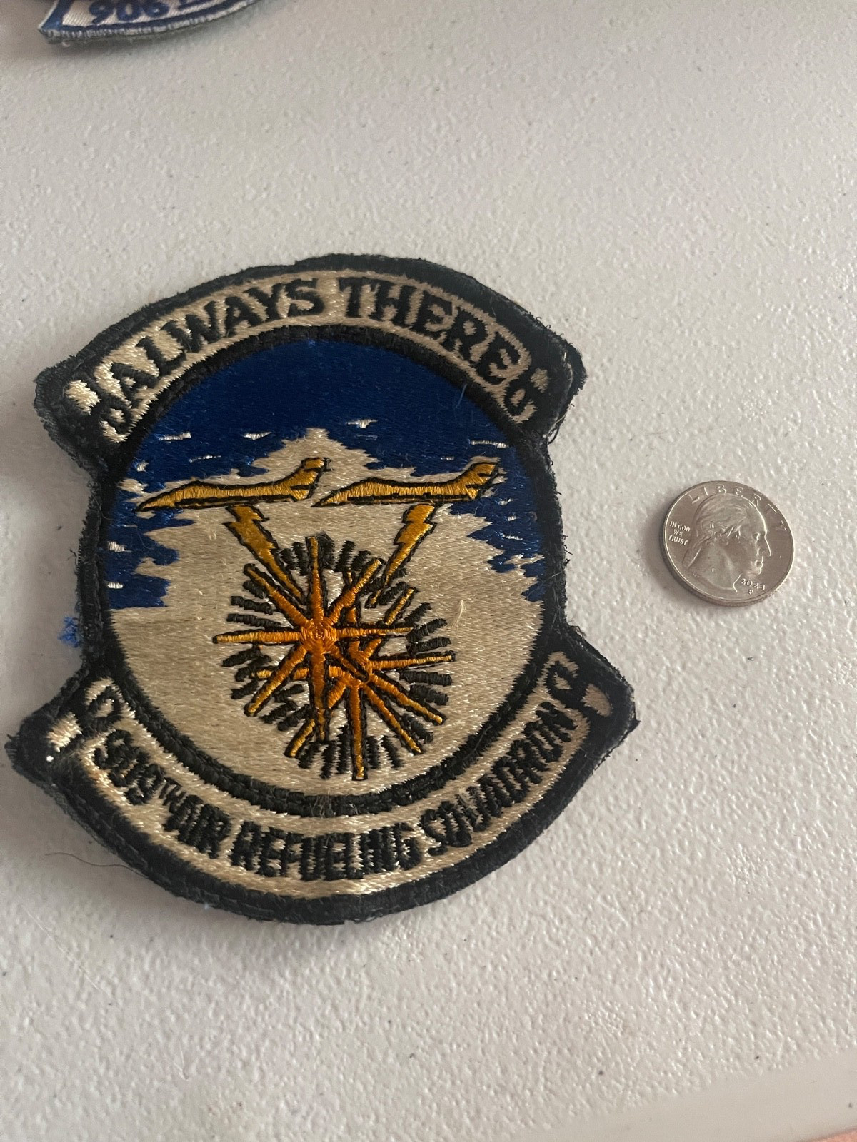US military patch USAF 909th air refueling squadron