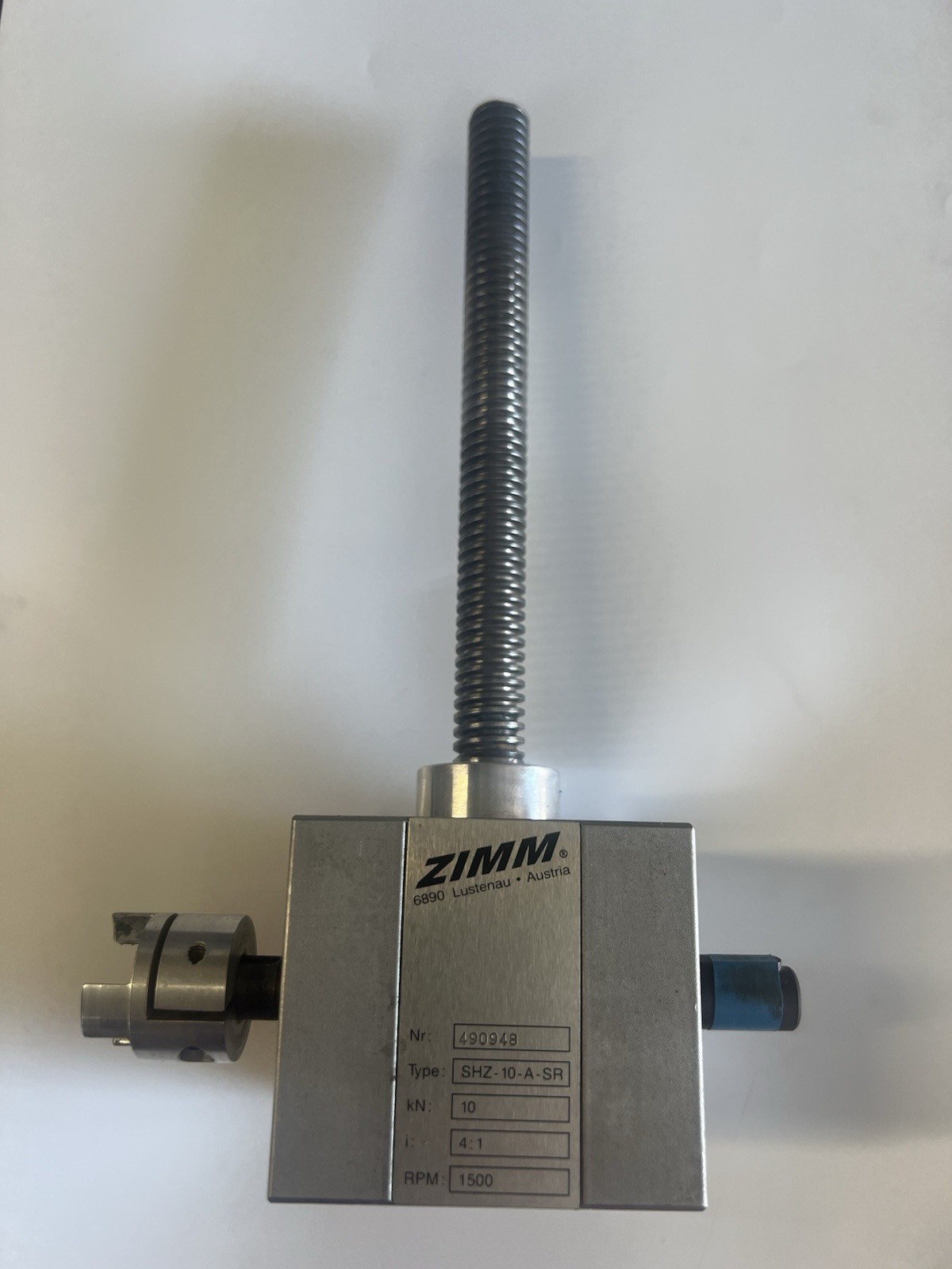USED       ZIMM HIGH PERFORMANCE SCREW JACK TYPE# SHZ-10-A-SR