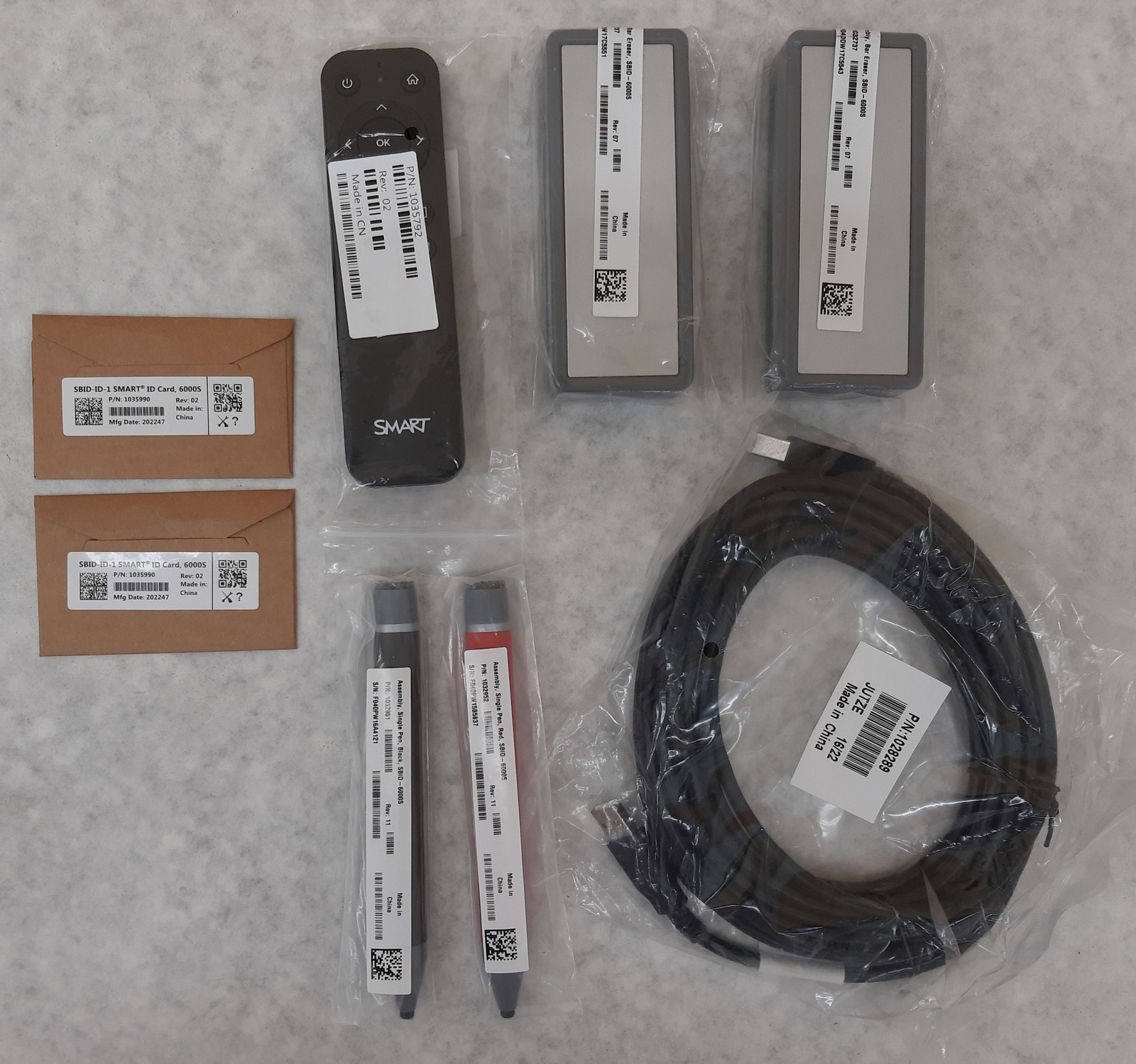 Lot of SMART Board 6000S-V3 Series Interactive Display Accessories