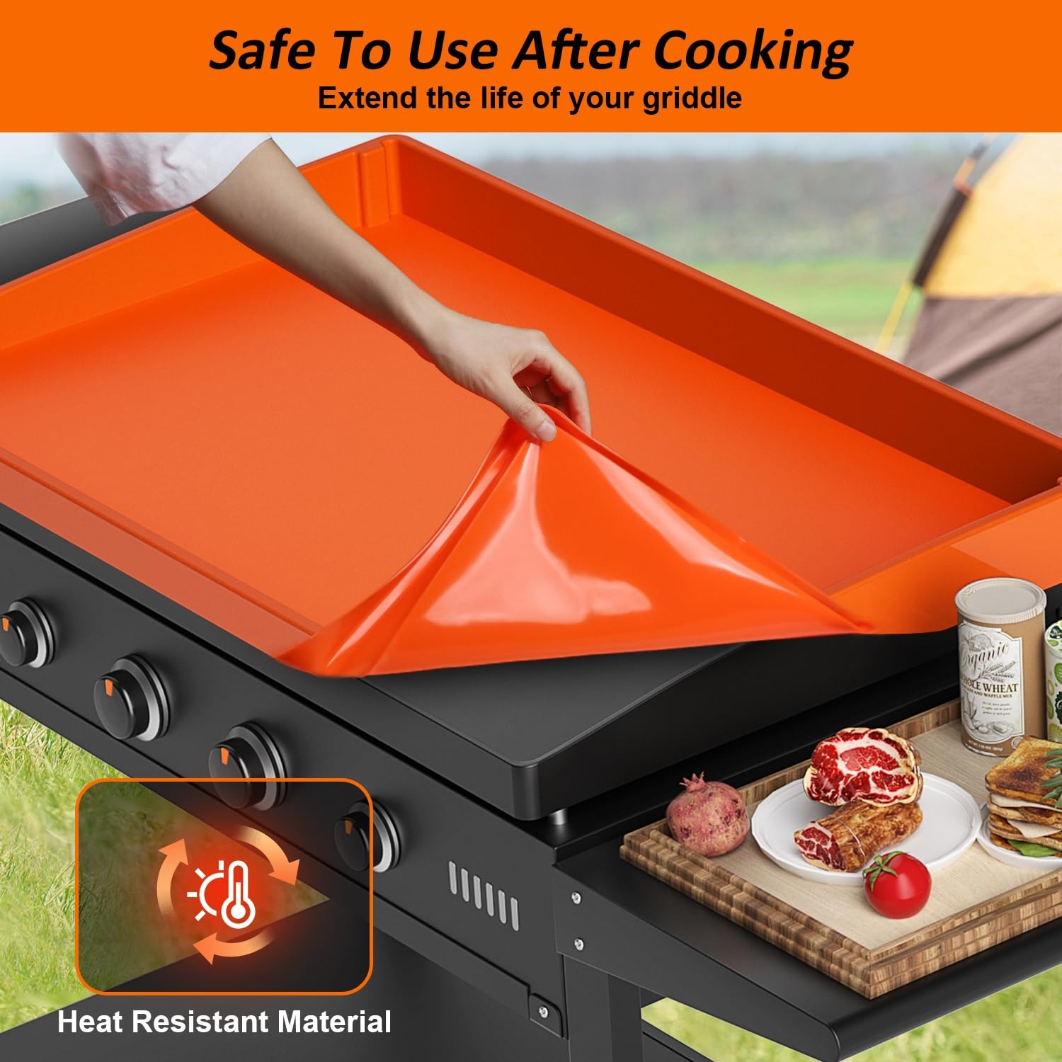 ​Silicone Grill Cover for Blackstone 28 Inch Griddle | Full Coverage Protecto...