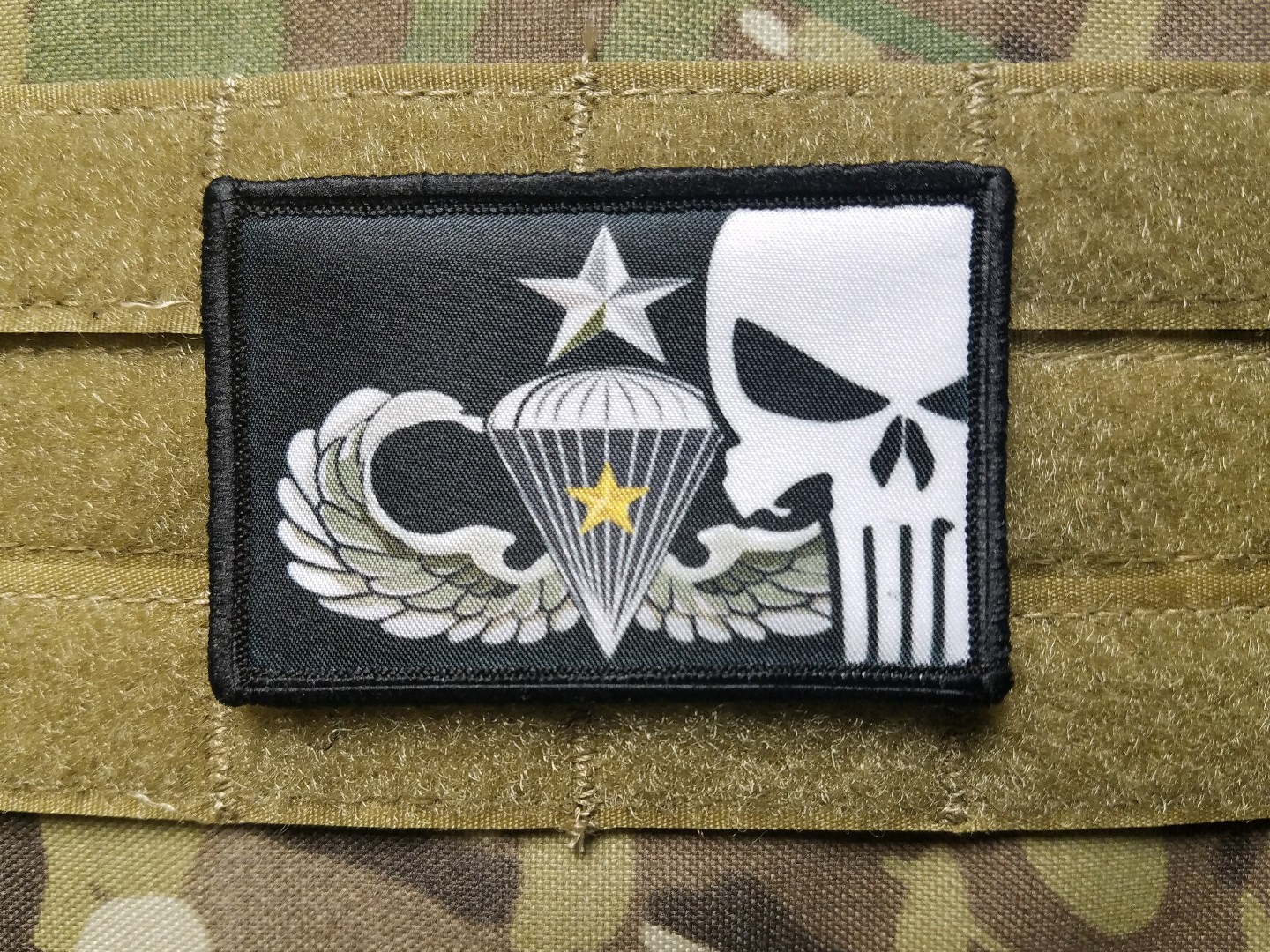 Virginia State Black Flag Military Tactical Hook 2x3 Patch VA