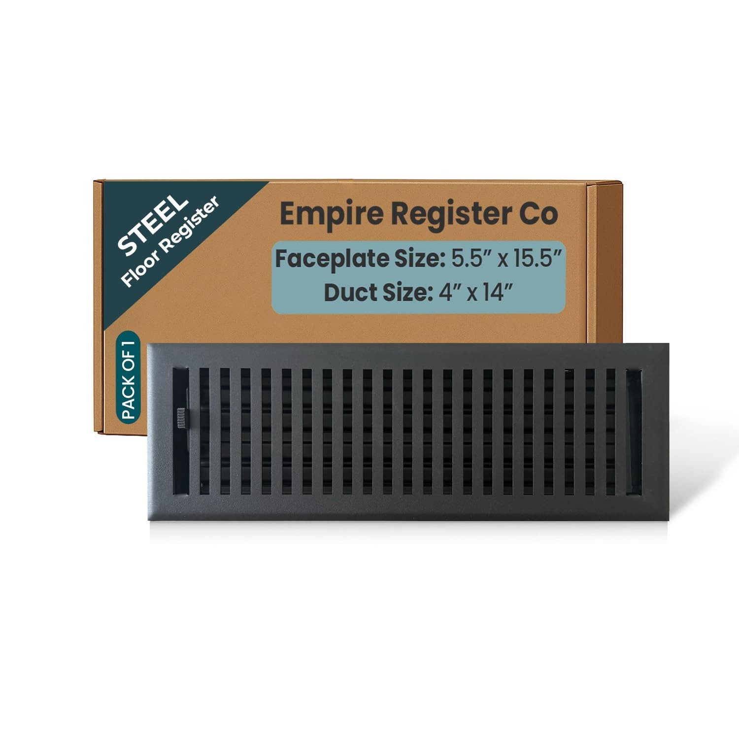 Empire Register Co. 4" x 14" Premium Vent Covers for Home Floor Only, Metal D...