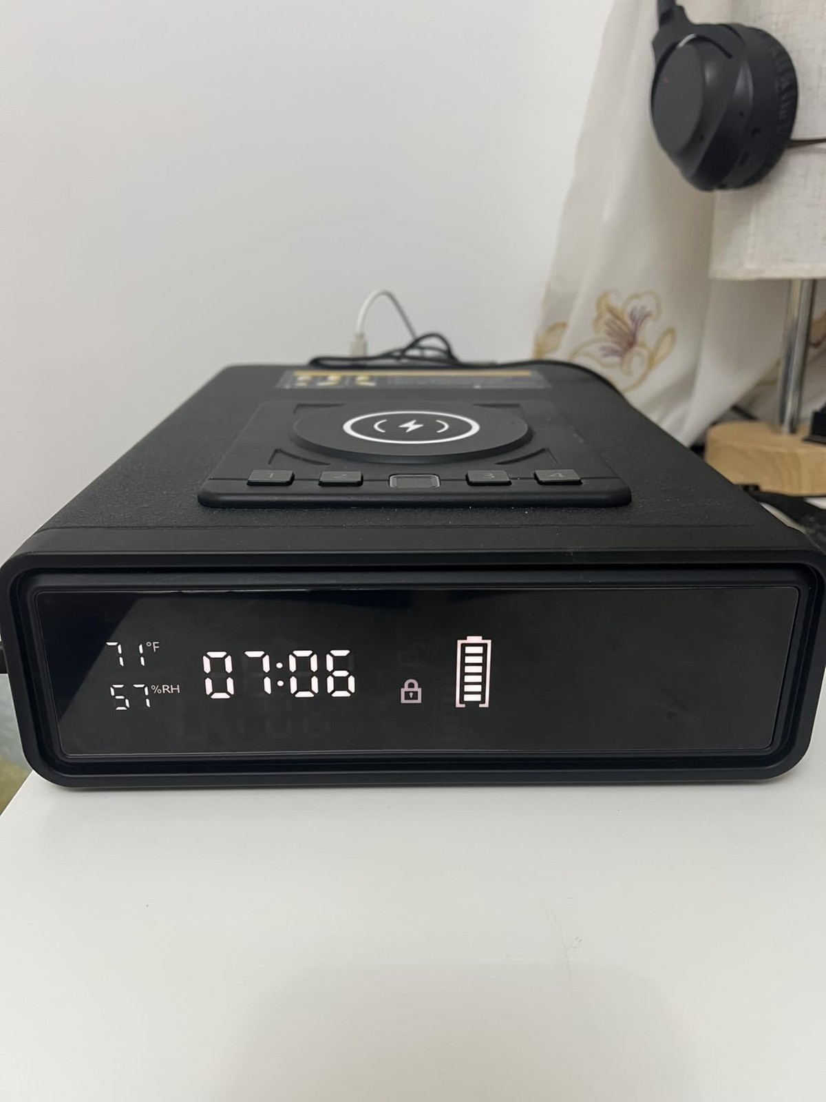 Biometric Fingerprint Gun Safe with Phone & Watch Wireless Charging, 3 Quick