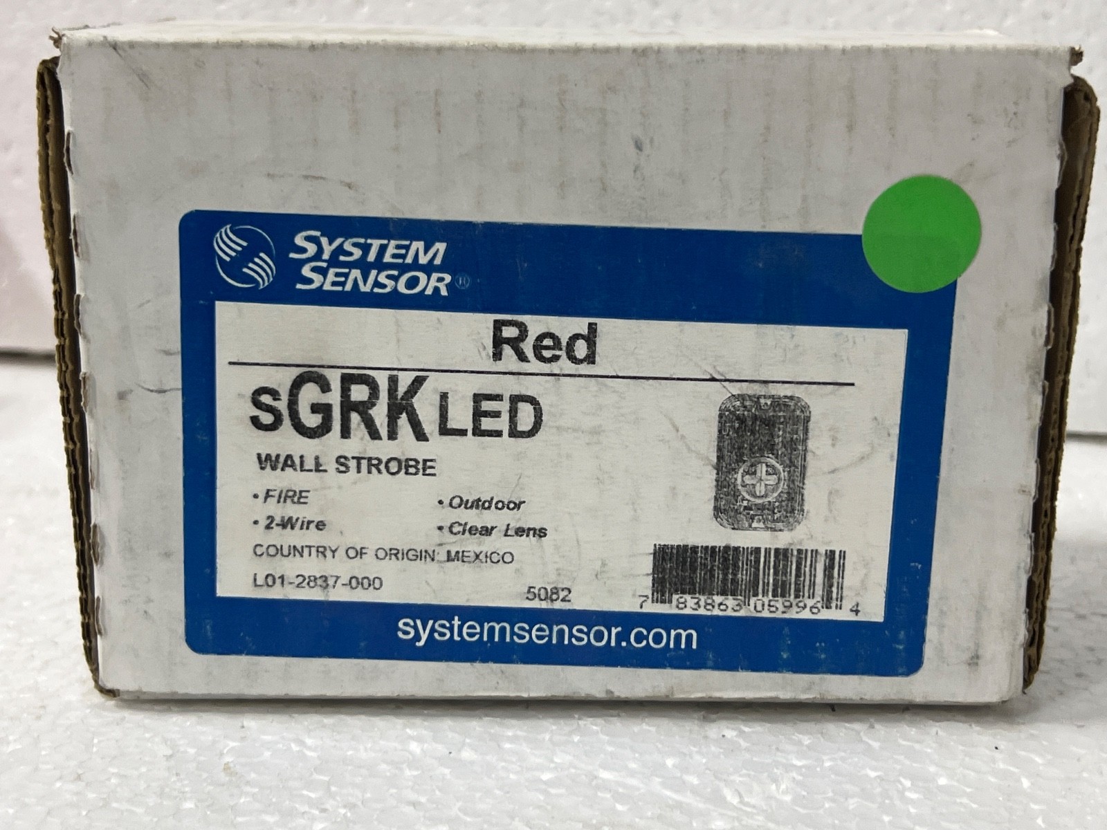 System Sensor SGRKLED Wall-Mounted LED Strobe