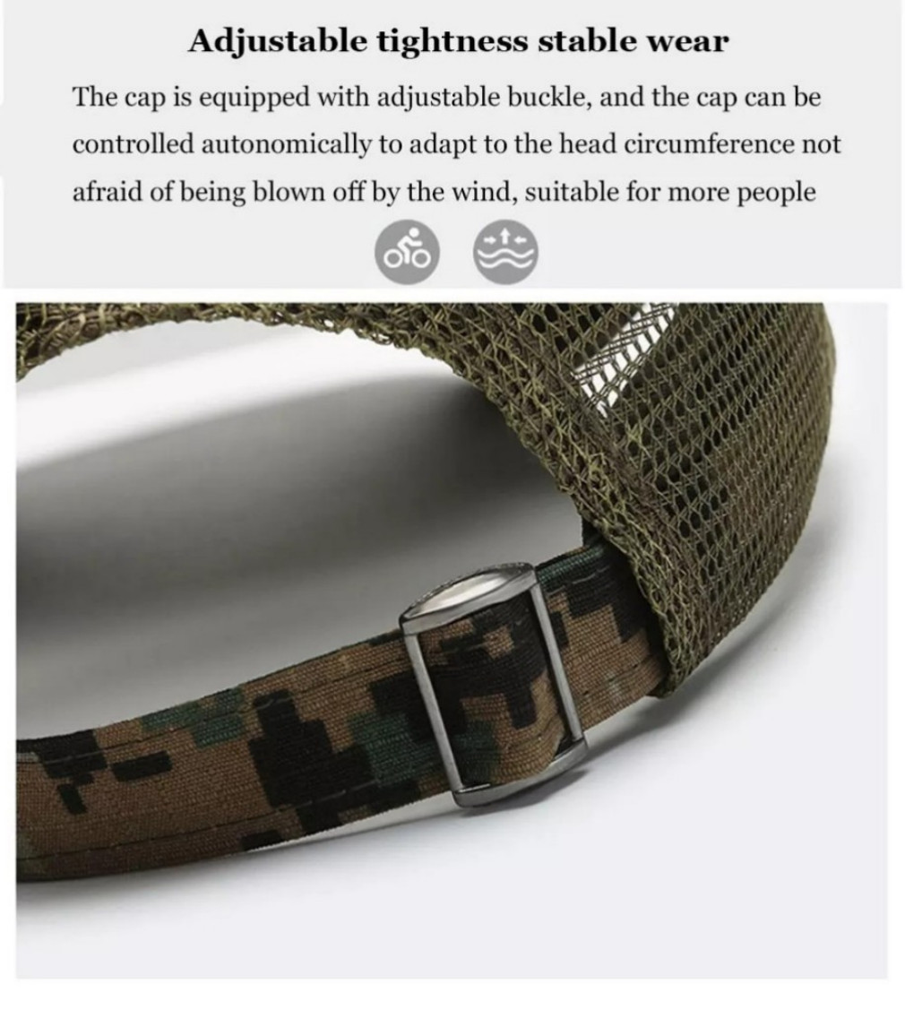 Baseball Cap USA Flag American Men Hat Detachable Patch Mesh Tactical Army Caps