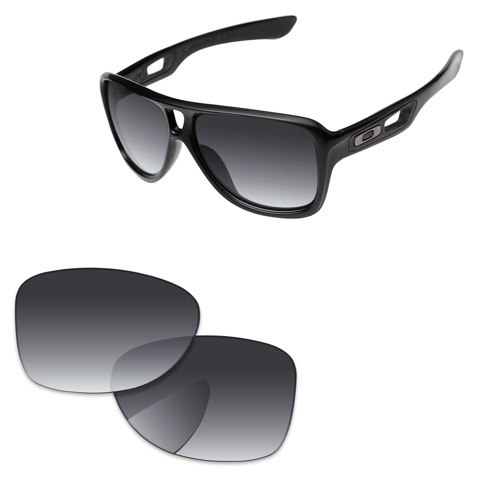 Grey Gradient Polarized Replacement Lenses For-Oakley Dispatch 2 OO9150