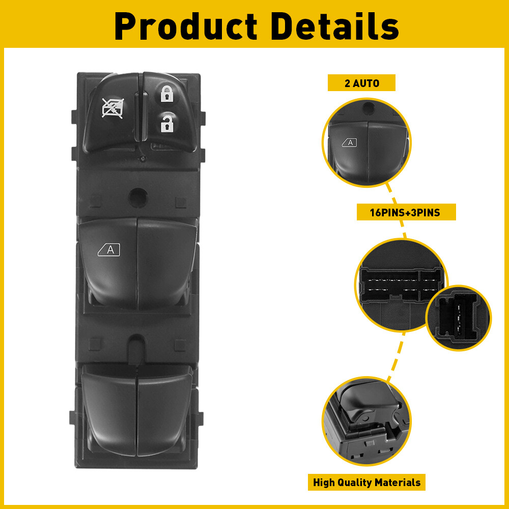 Left Driver Side For Nissan Altima 2013-2018 Power Window Master Control Switch