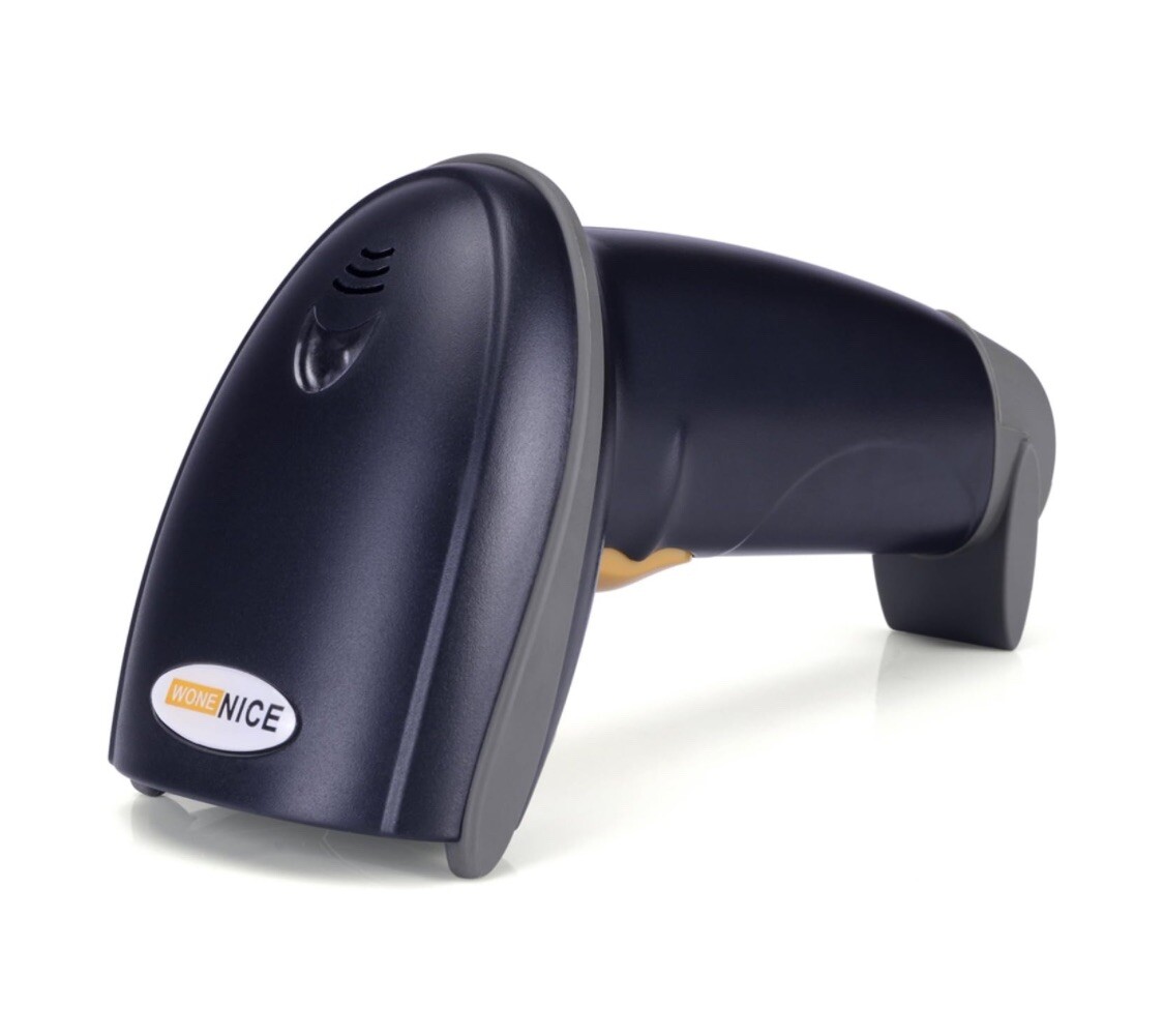 WoneNice USB Laser Barcode Scanner Wired Handheld Bar Code Scanner Reader Black