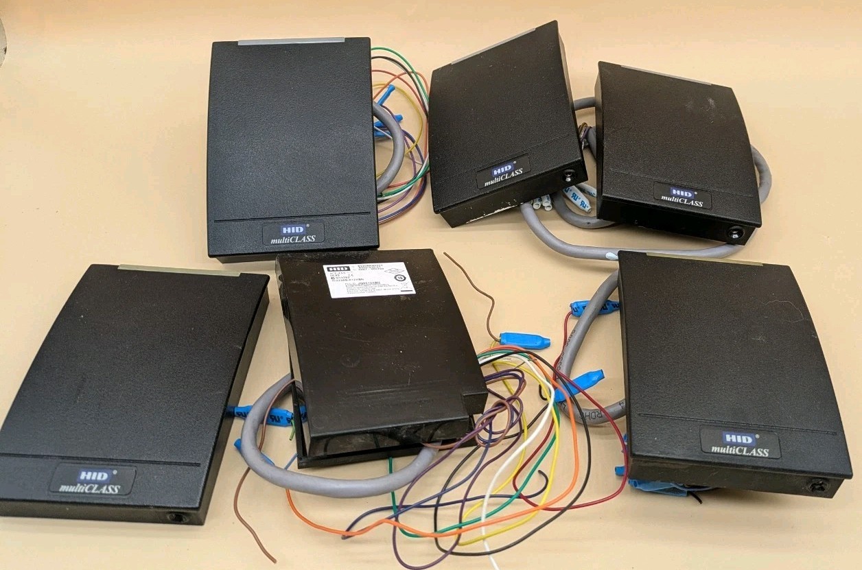 LOT of 6 HID 6125BKN0000 RP40 iClass Smart Reader HID Proximity Reader 6125